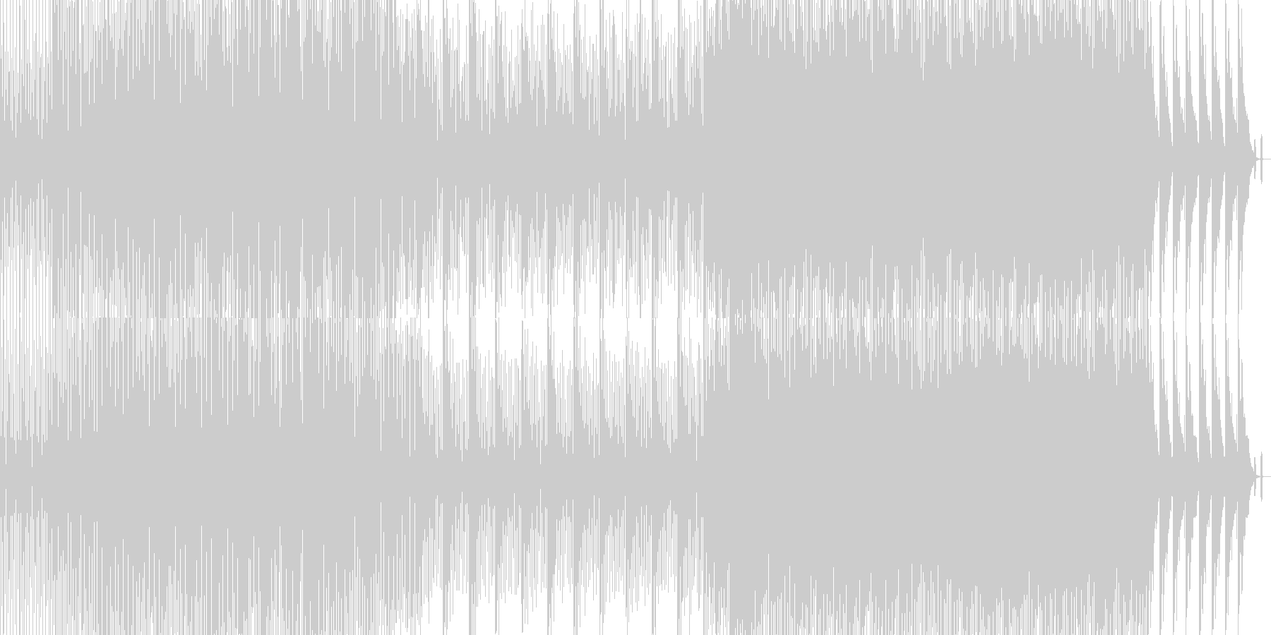 時を刻む音をイメージしたポップで壮大な曲の未再生の波形