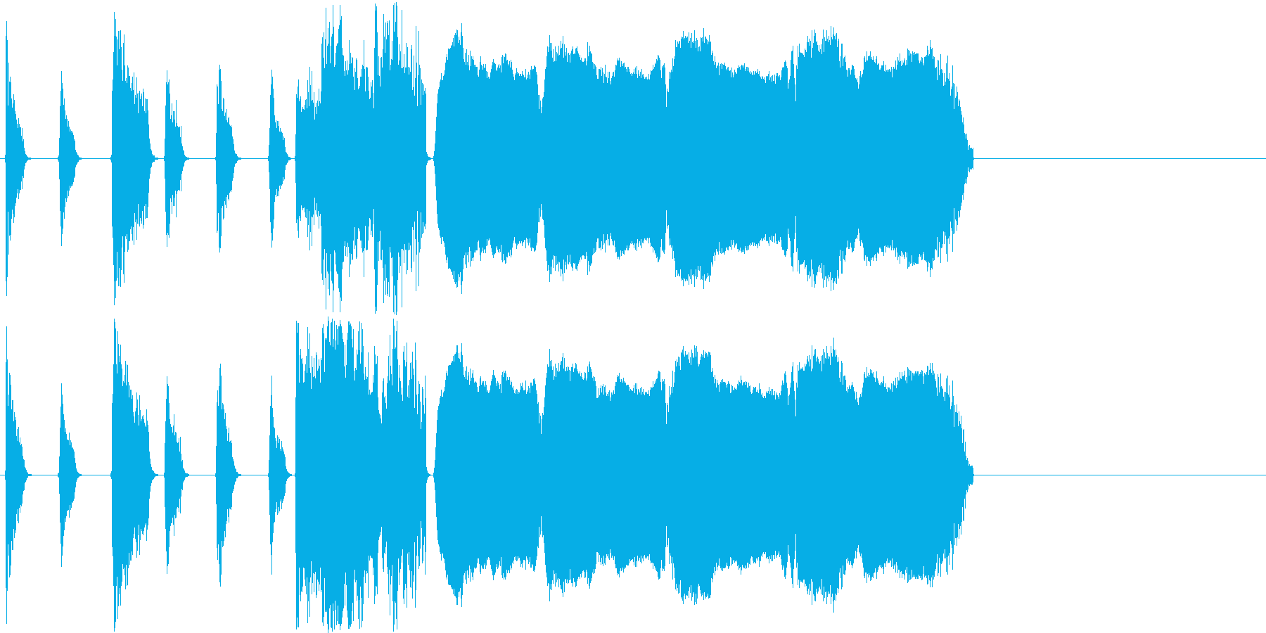 【パワフル/ショートジングル】の再生済みの波形