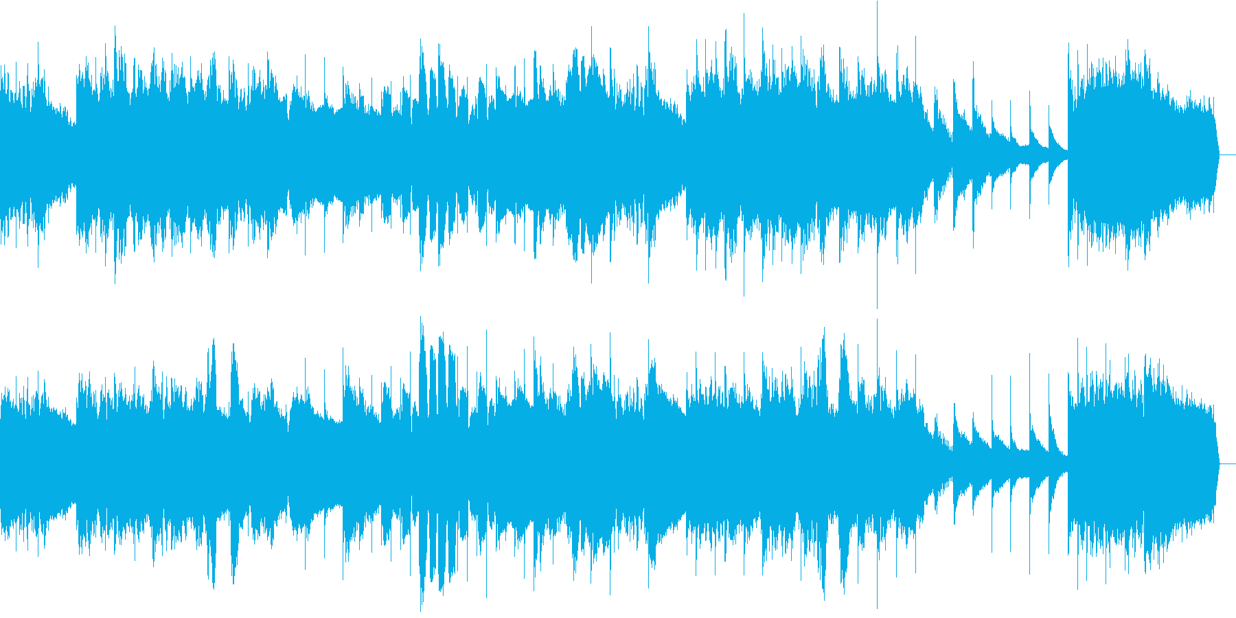 かわいいおもちゃ箱をテーマにしたジングルの再生済みの波形