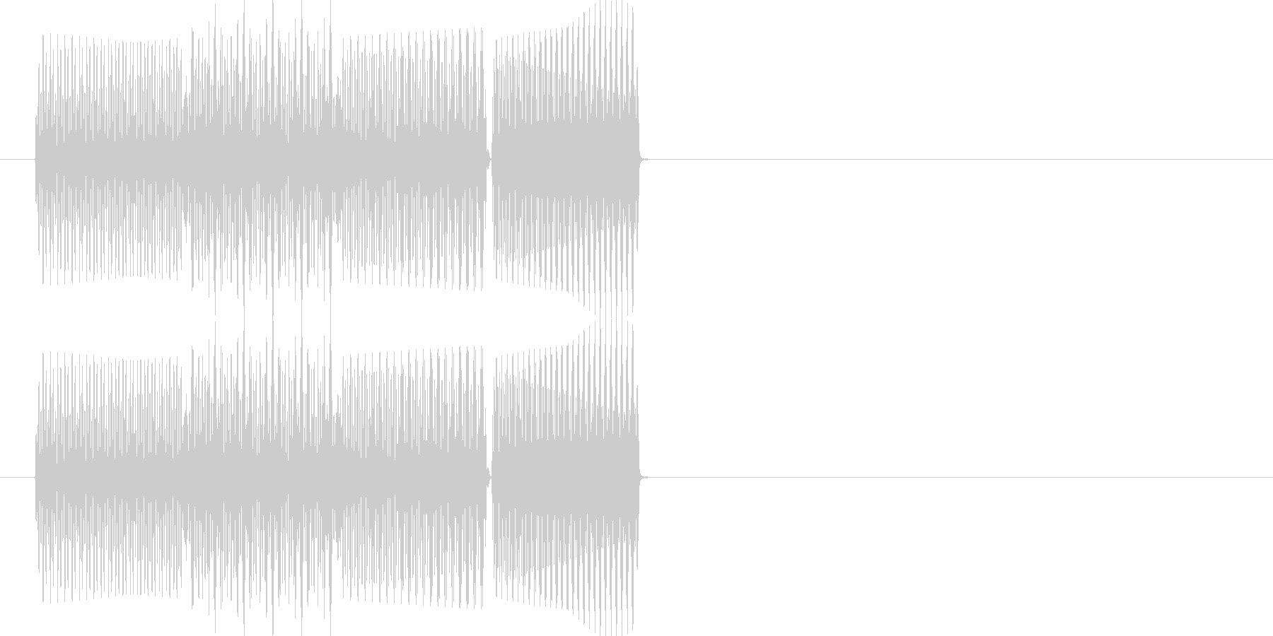 テロリラン(スロットでの確定音)の未再生の波形