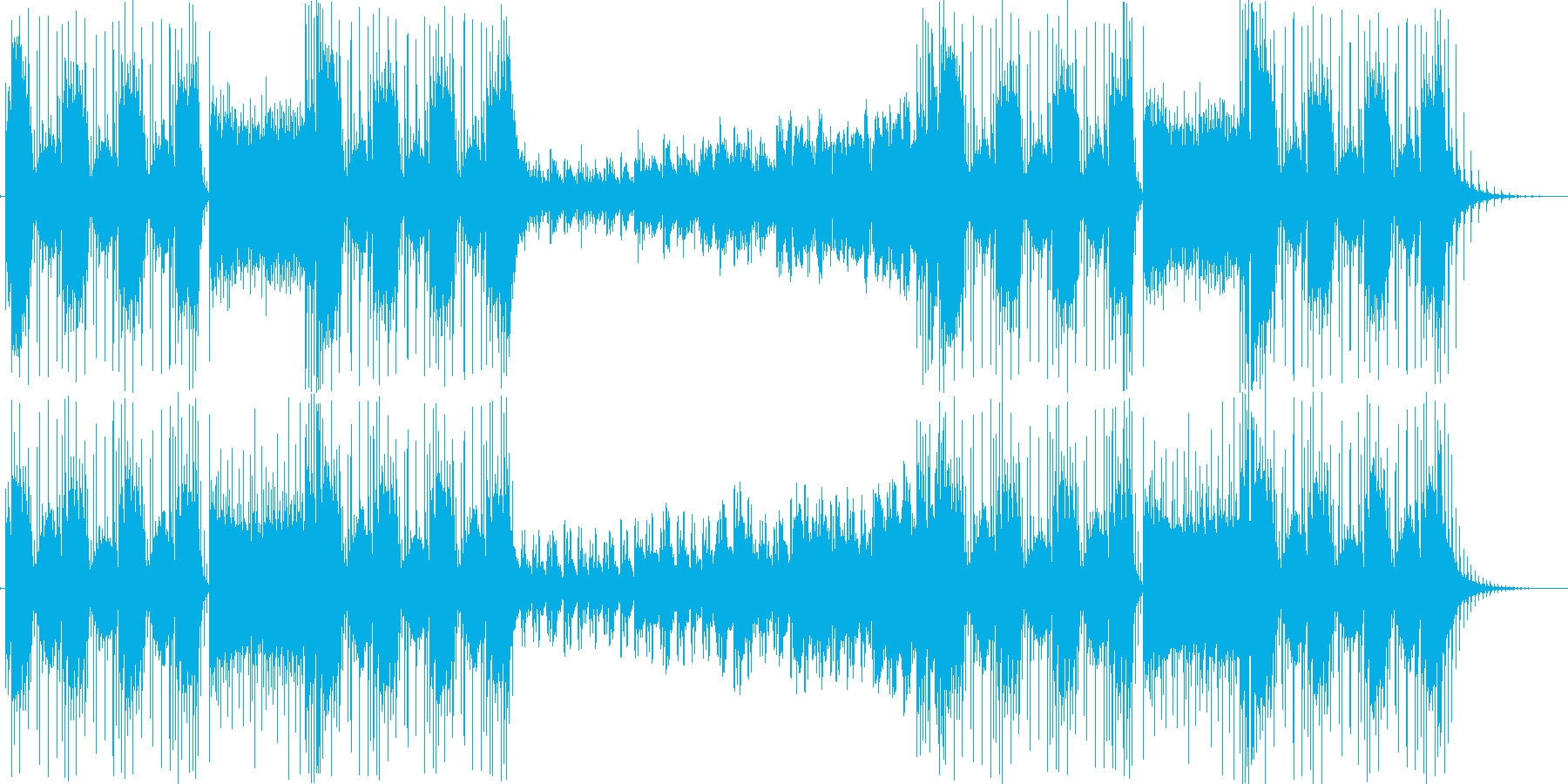 不穏な空気を表現した曲の再生済みの波形