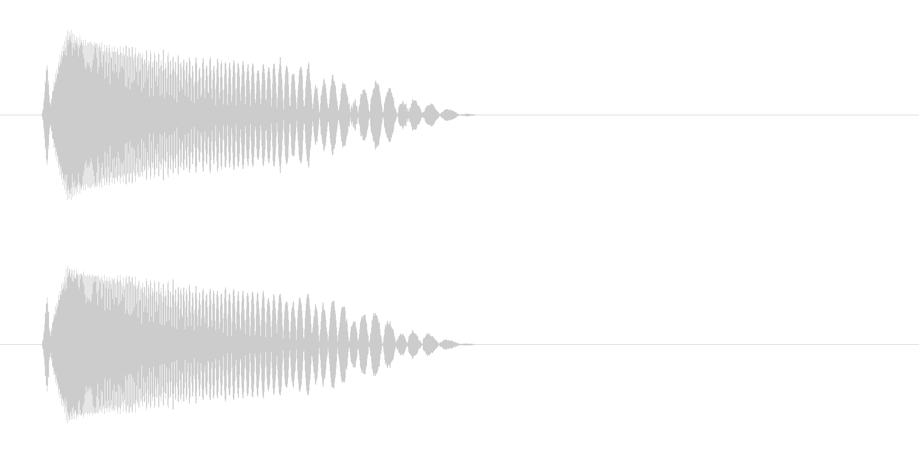 チュン(ビームを放つような音)の未再生の波形