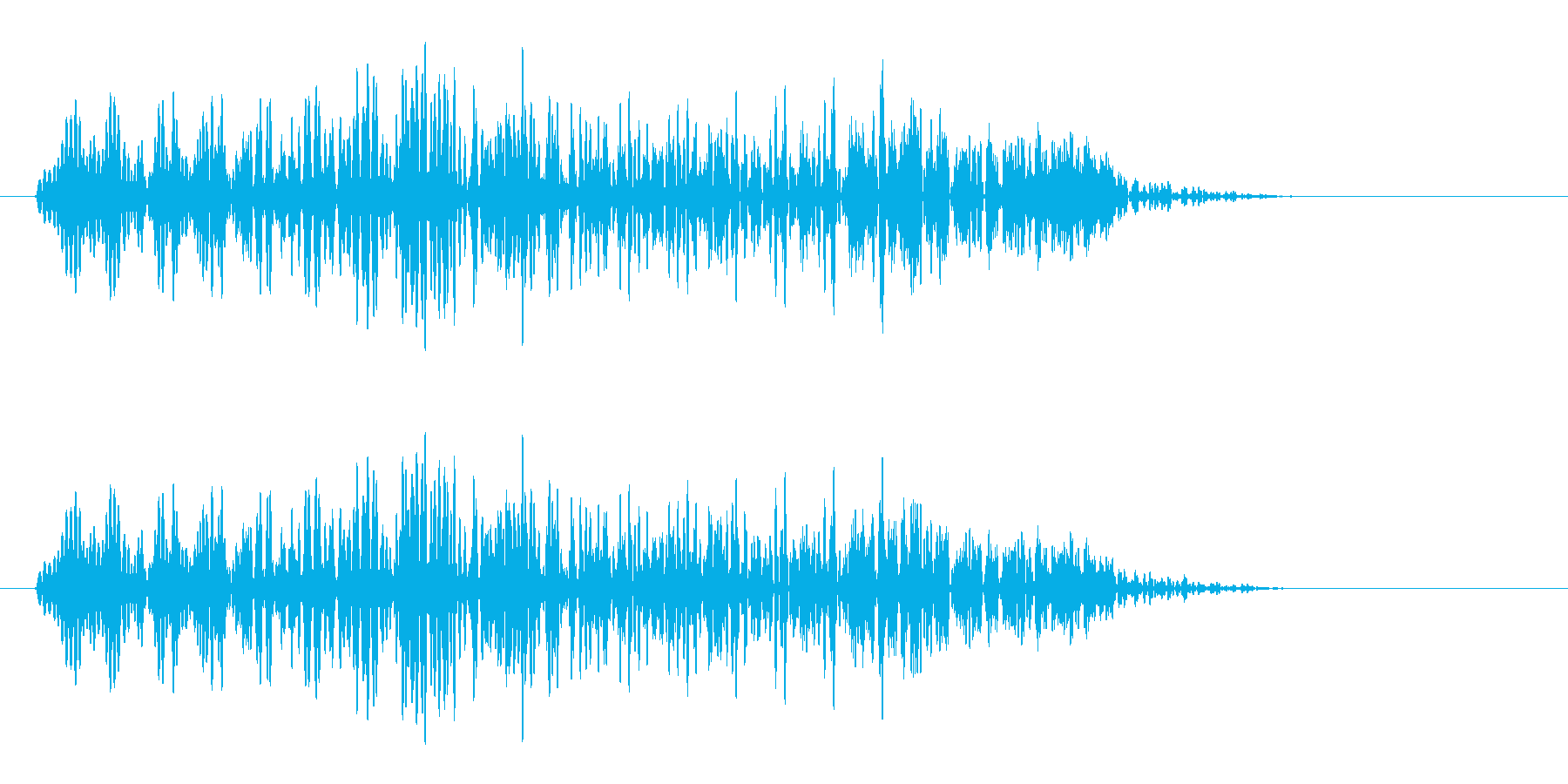プワーン(短めの音)の再生済みの波形