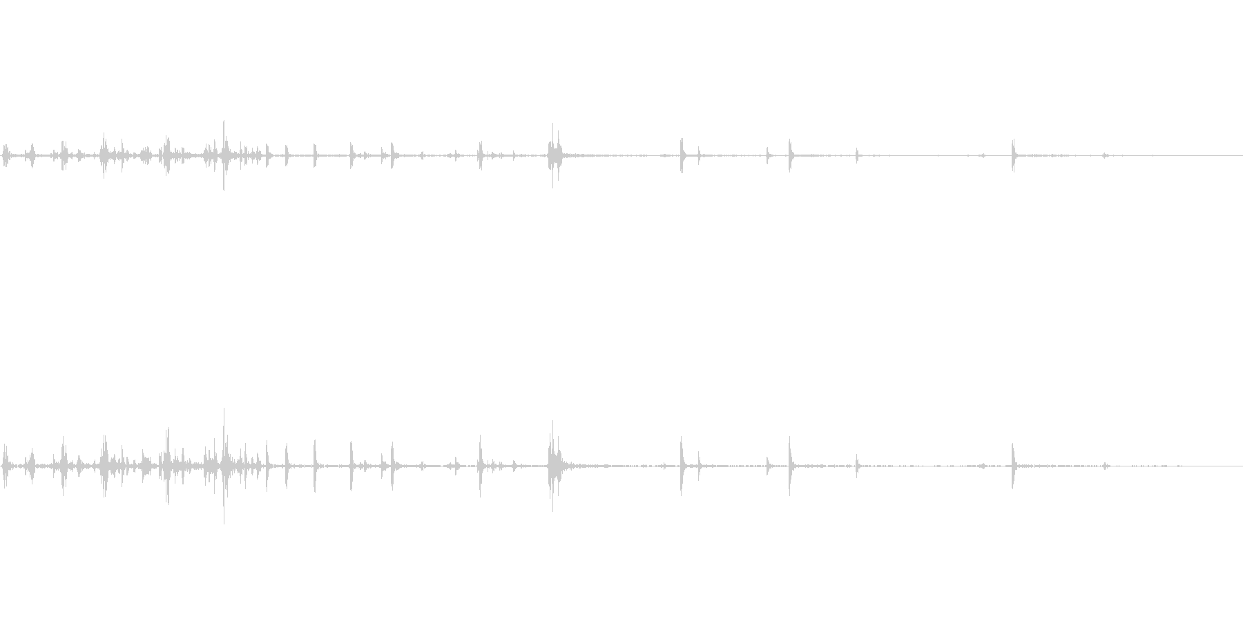 力強く握るような音の未再生の波形