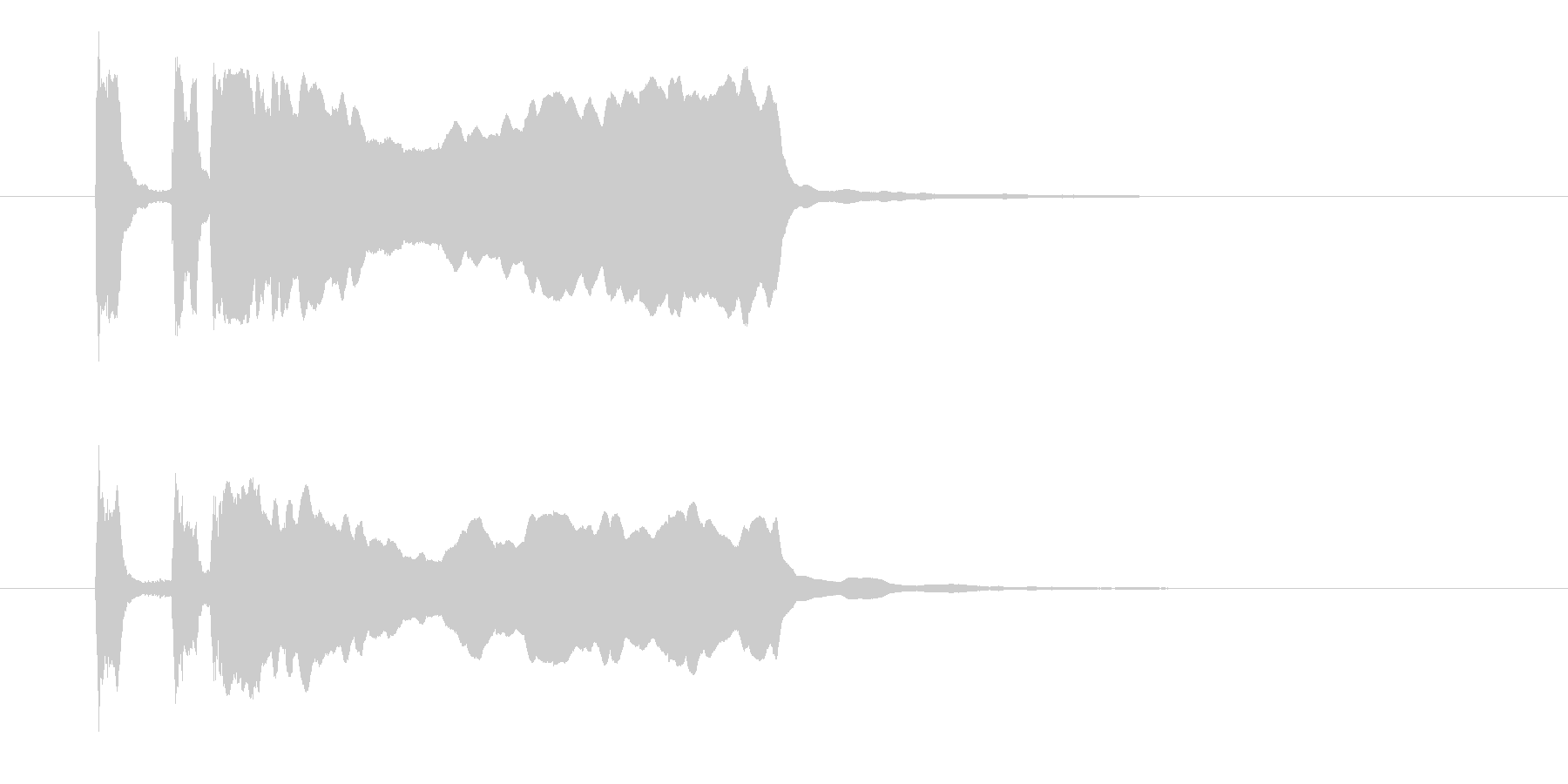 パッパパーンという晴れやかな音の未再生の波形