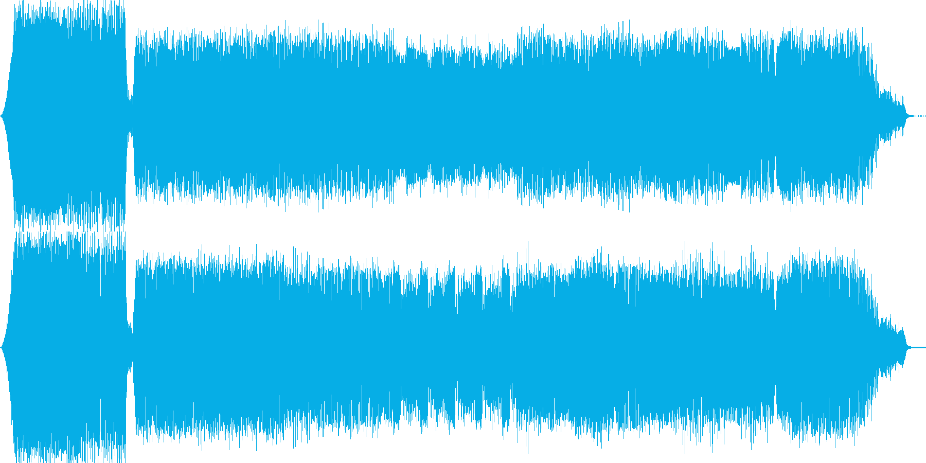 かっこいいテクノミュージックの再生済みの波形