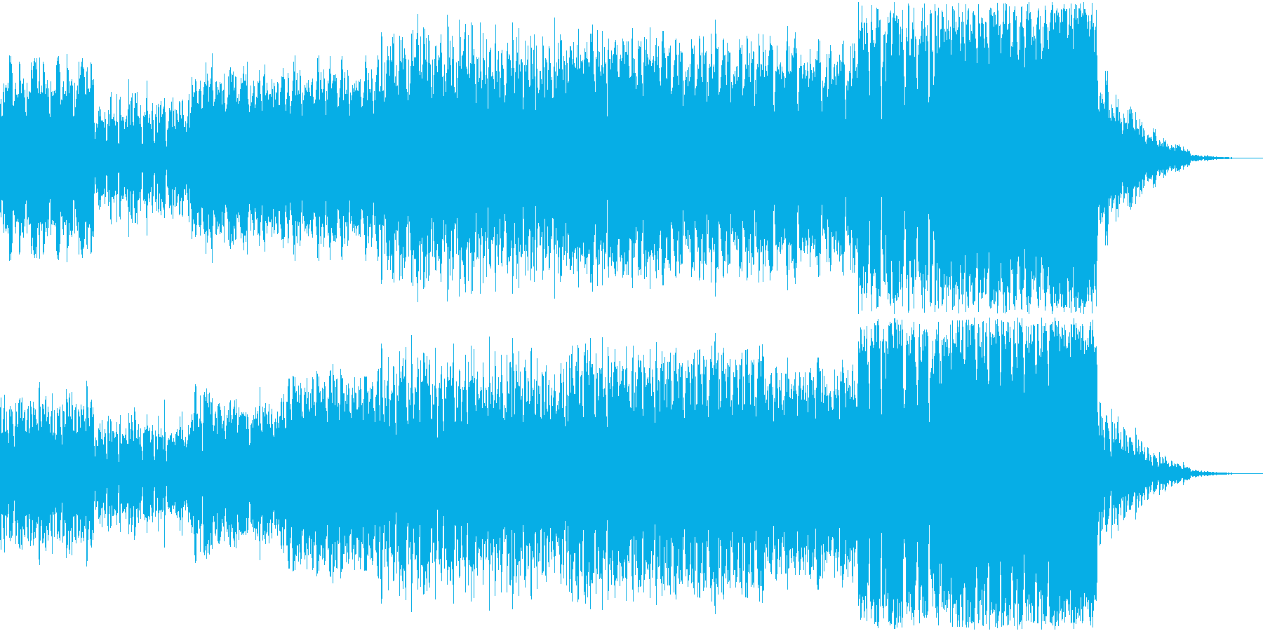 哀愁を感じさせる和風楽曲の再生済みの波形
