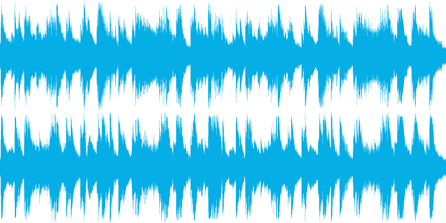 柔らかで穏やかなピアノソロ曲の再生済みの波形