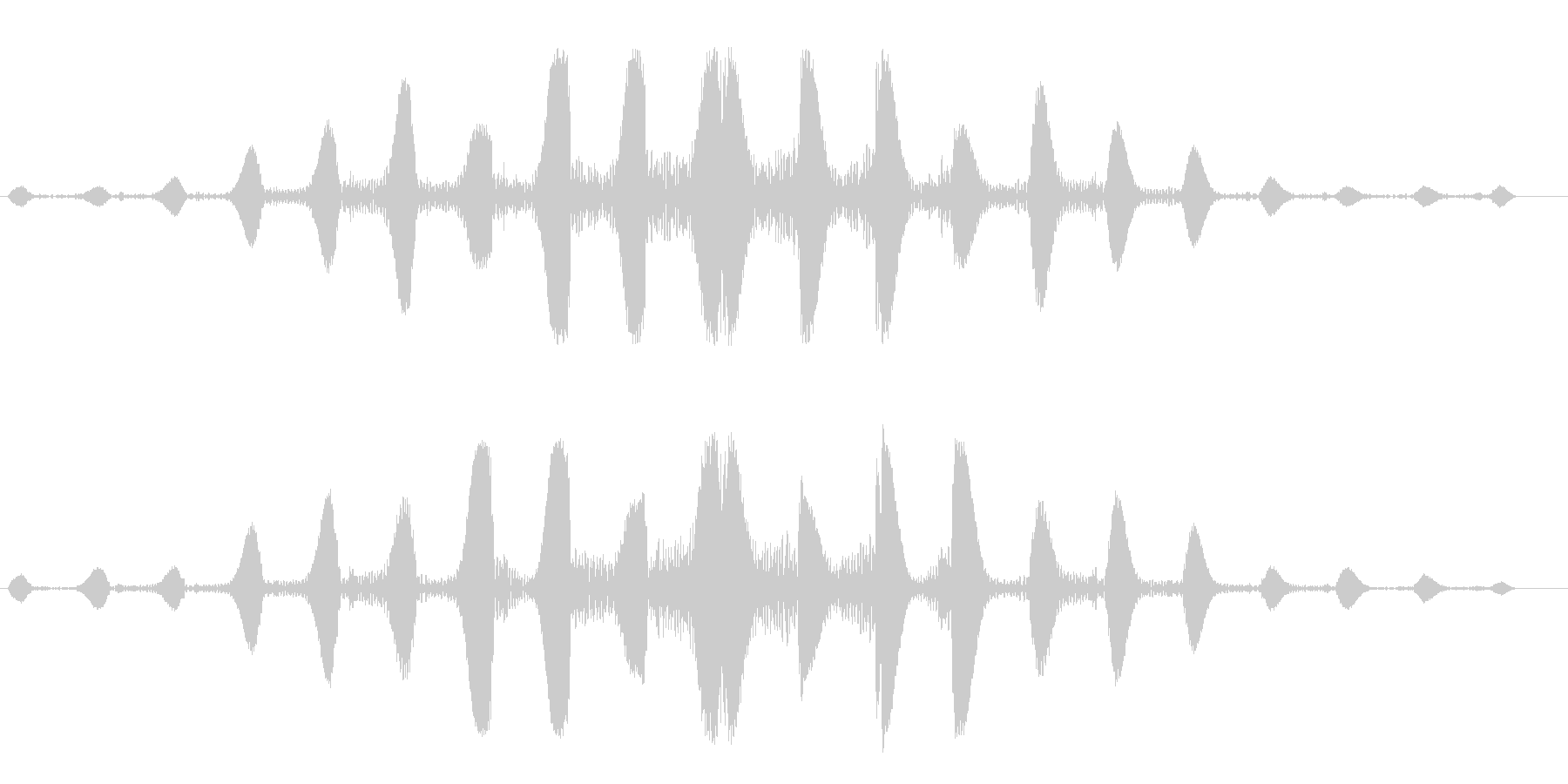 ボヨボヨとしたアクア音の未再生の波形