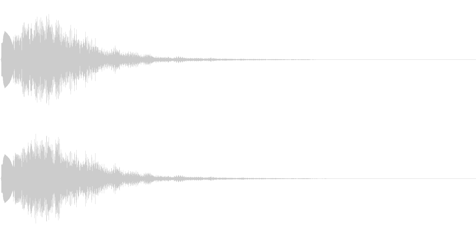 ボタンクリック音 効果音 の未再生の波形