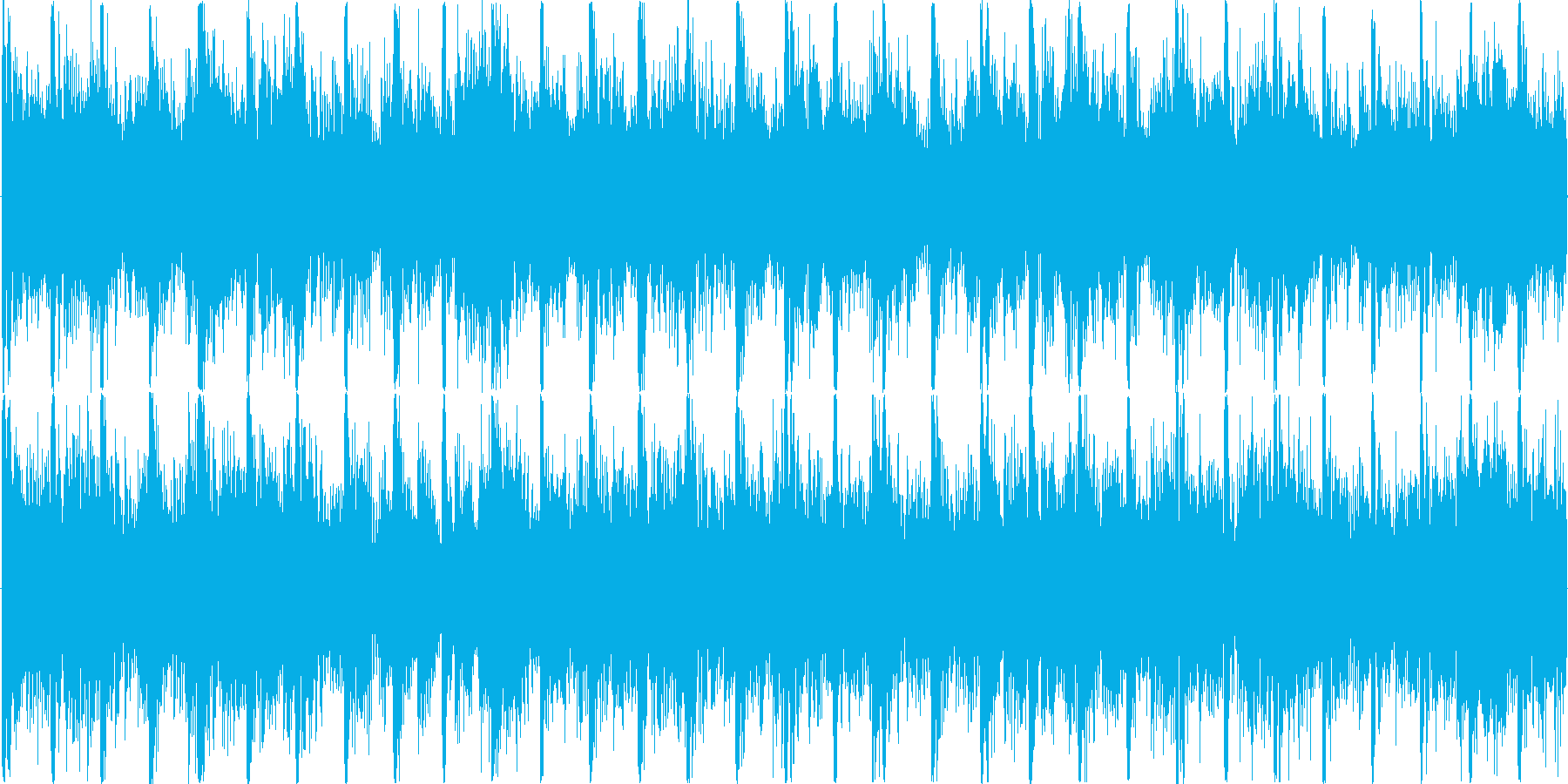 ハウス風のリズムを基調としたループ楽曲…の再生済みの波形