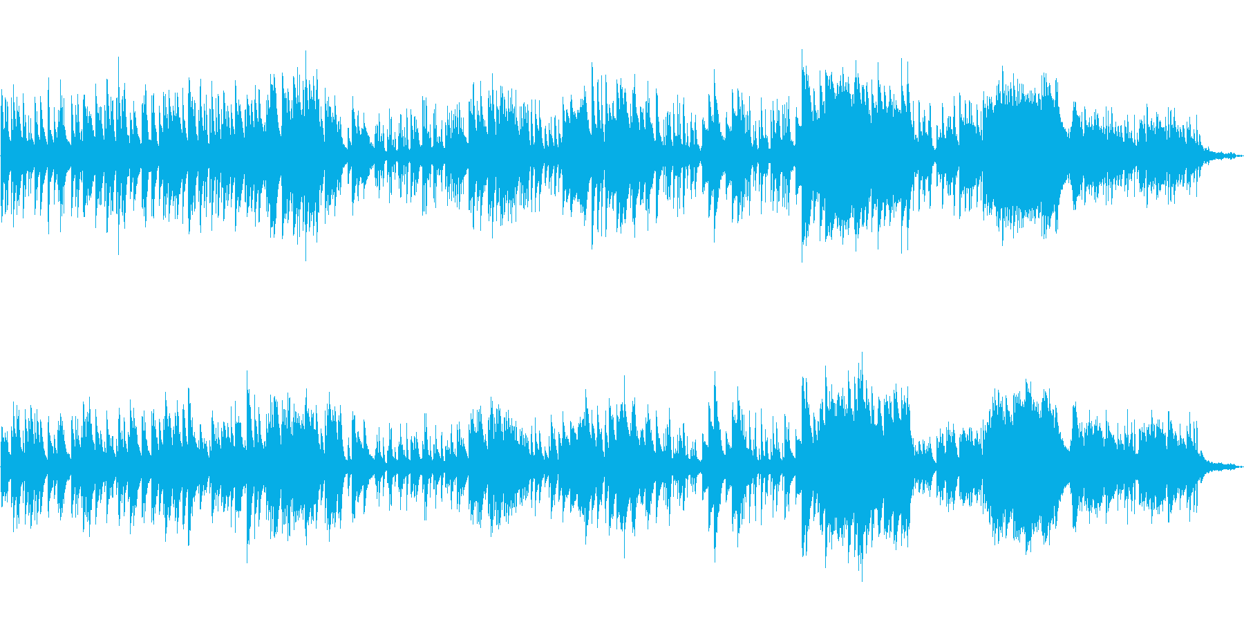 森に迷い込んだようなピアノ曲の再生済みの波形