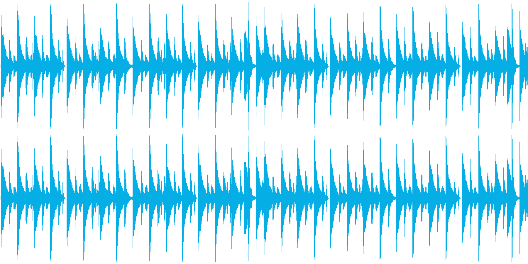 ハウスのリズムを基本にした楽曲です。の再生済みの波形