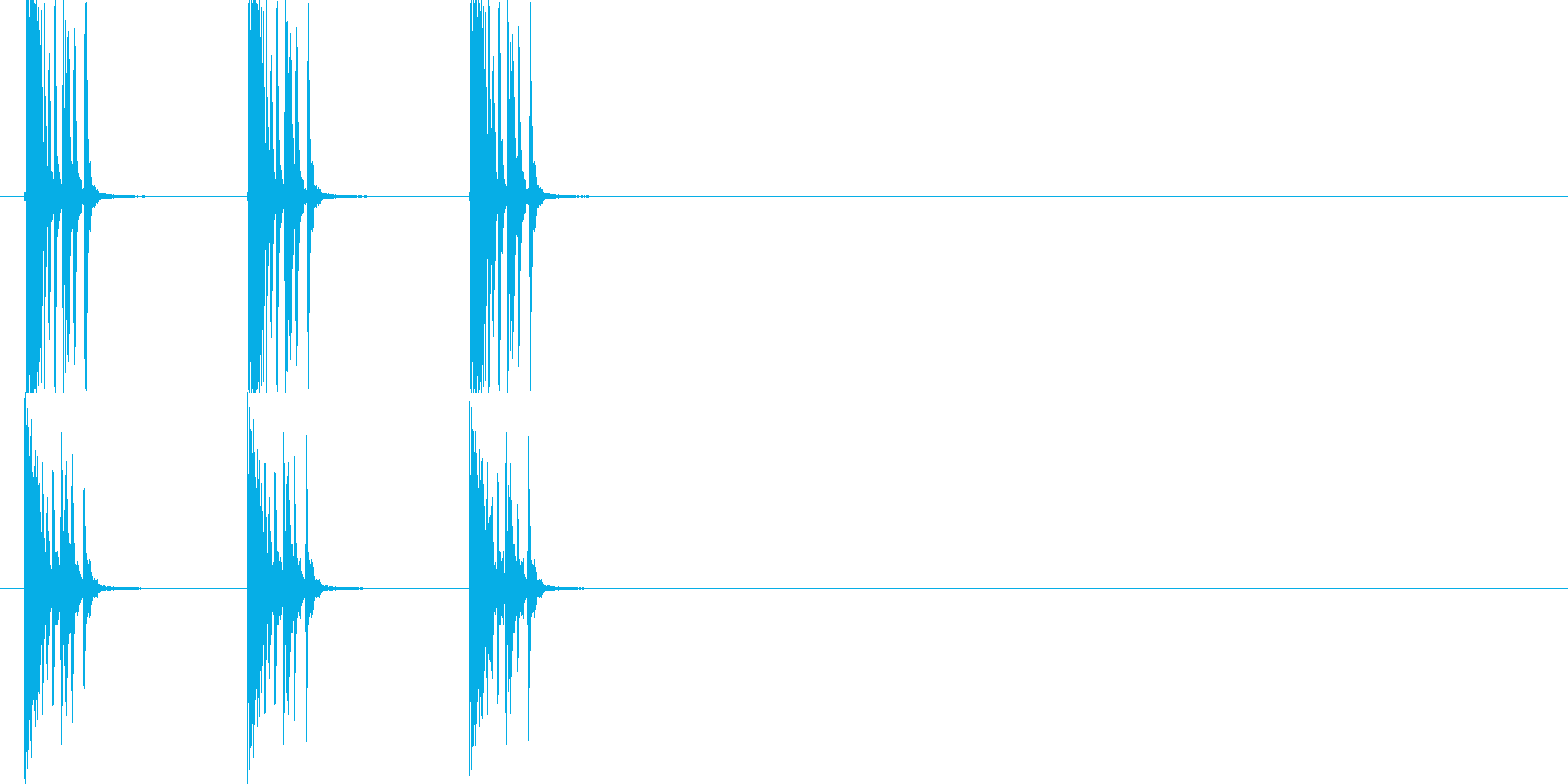 巻く音A (3回)の再生済みの波形