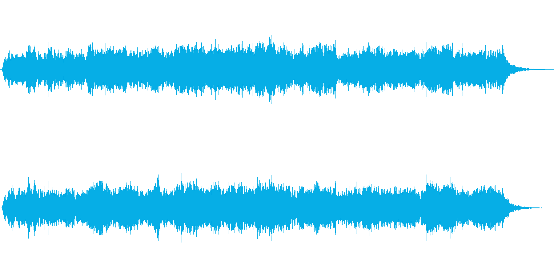 オーボエとシンセの優しい雰囲気のジングルの再生済みの波形