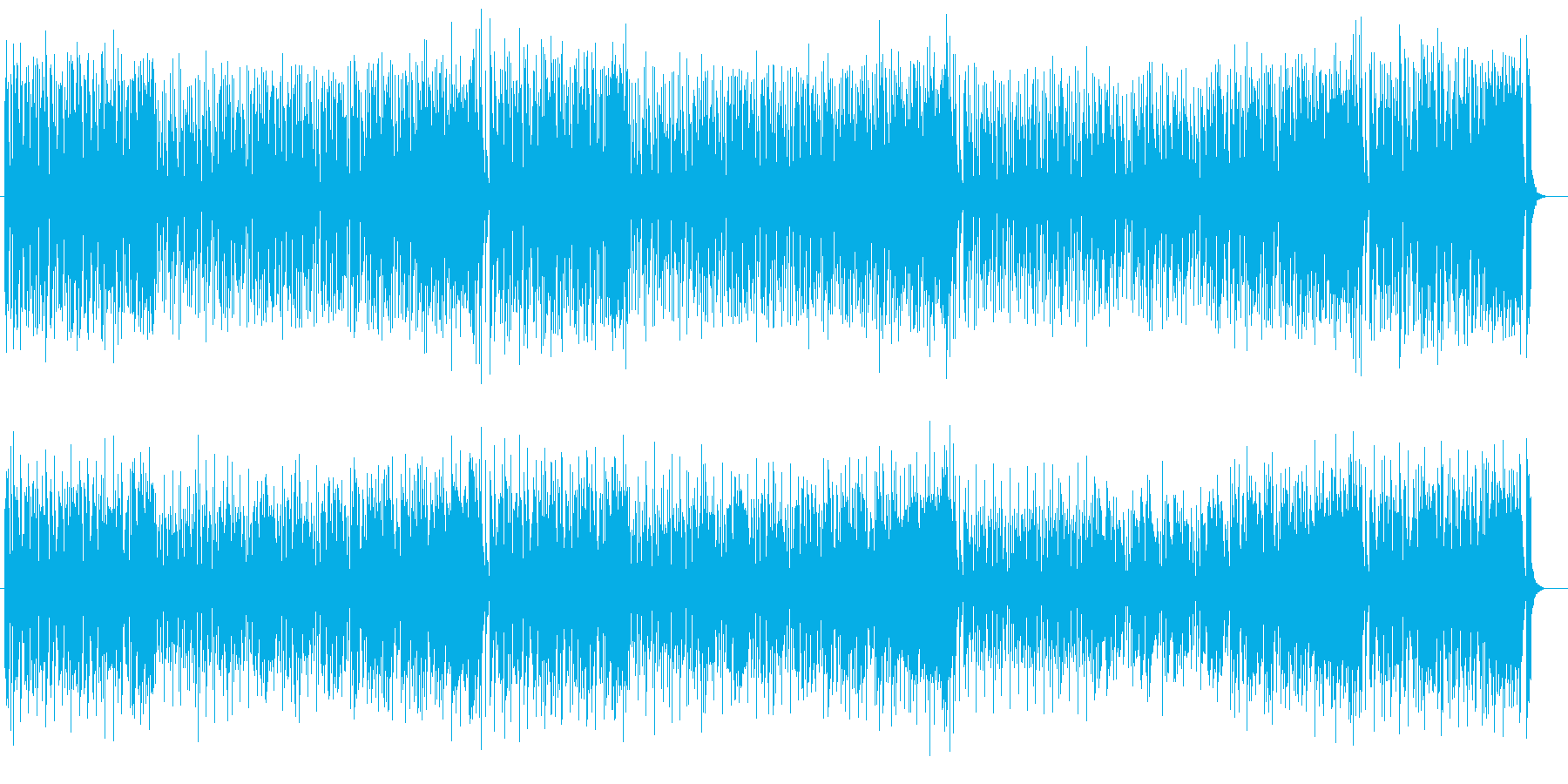 軽やかでファンタジックなシンセサイザー曲の再生済みの波形