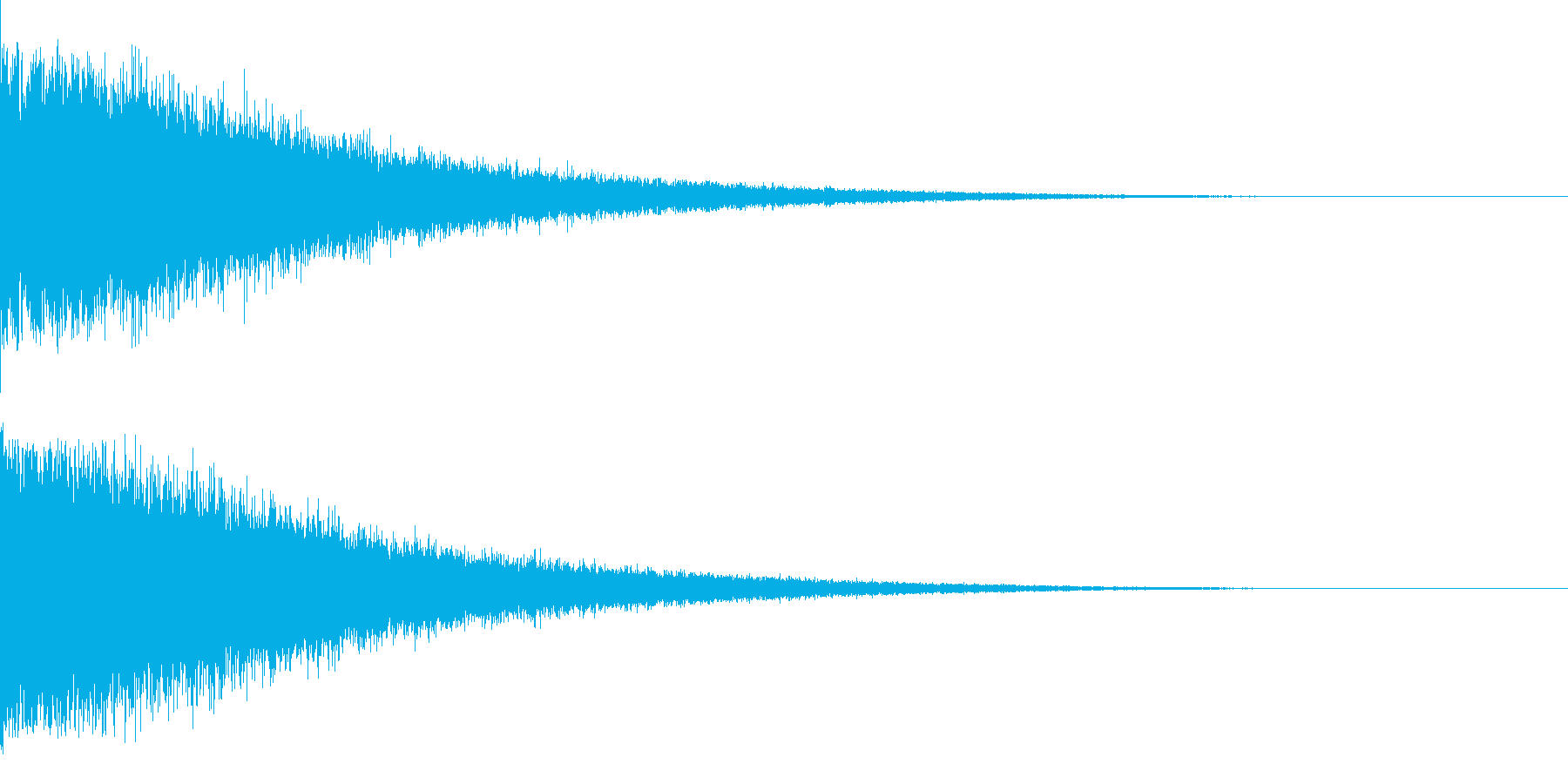 キラキラしたインパクト音の再生済みの波形