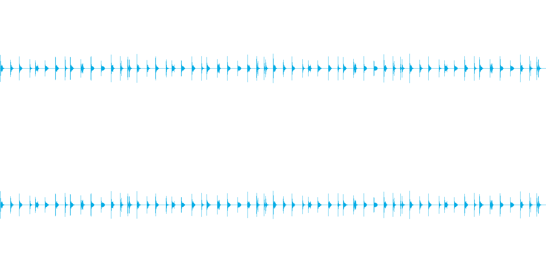 水道の水滴の音の再生済みの波形