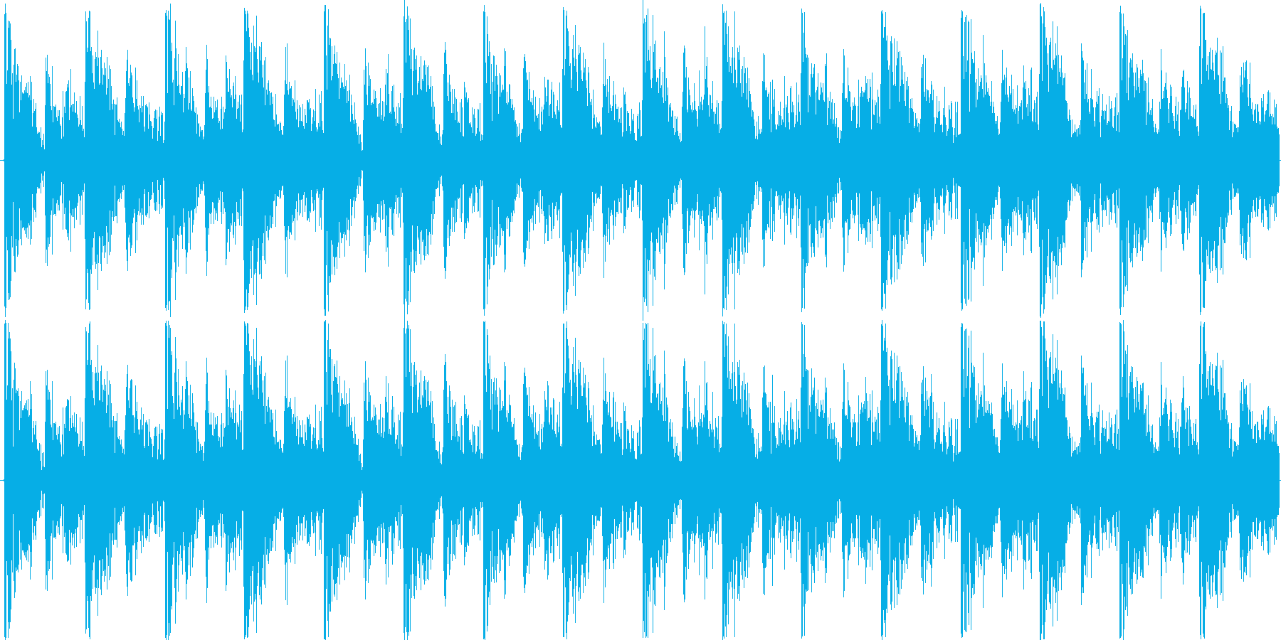 電子的な音で繰り返される楽曲です。の再生済みの波形