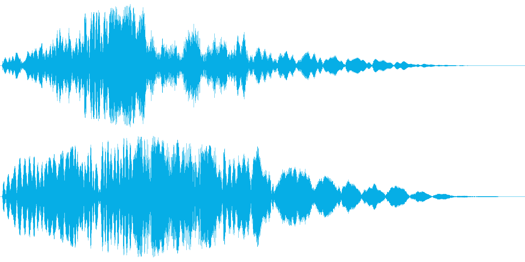 宇宙を思わせる近未来的な音の再生済みの波形