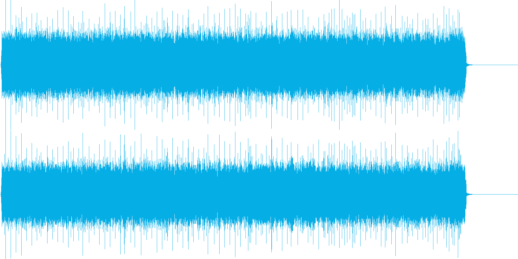 疾走感溢れるハードロック(サビ)の再生済みの波形