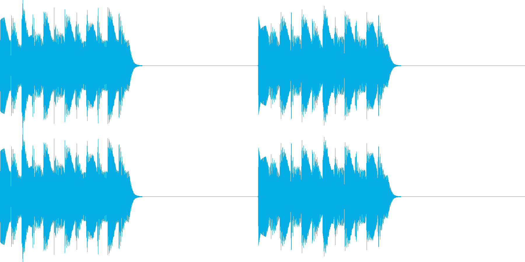 プルプル..。電話の着信音C(低・短)の再生済みの波形