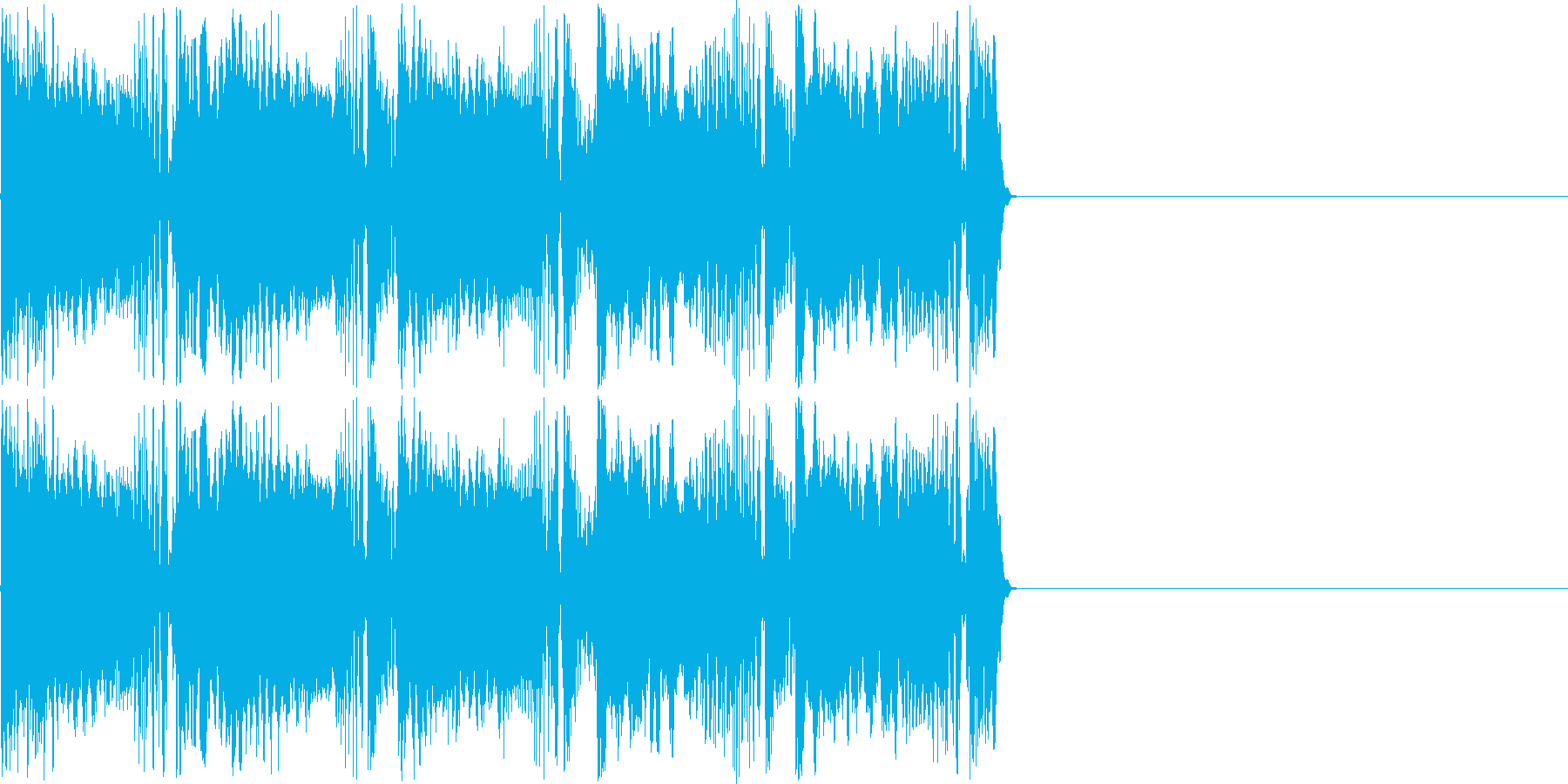 サイバーな機械電子音の再生済みの波形