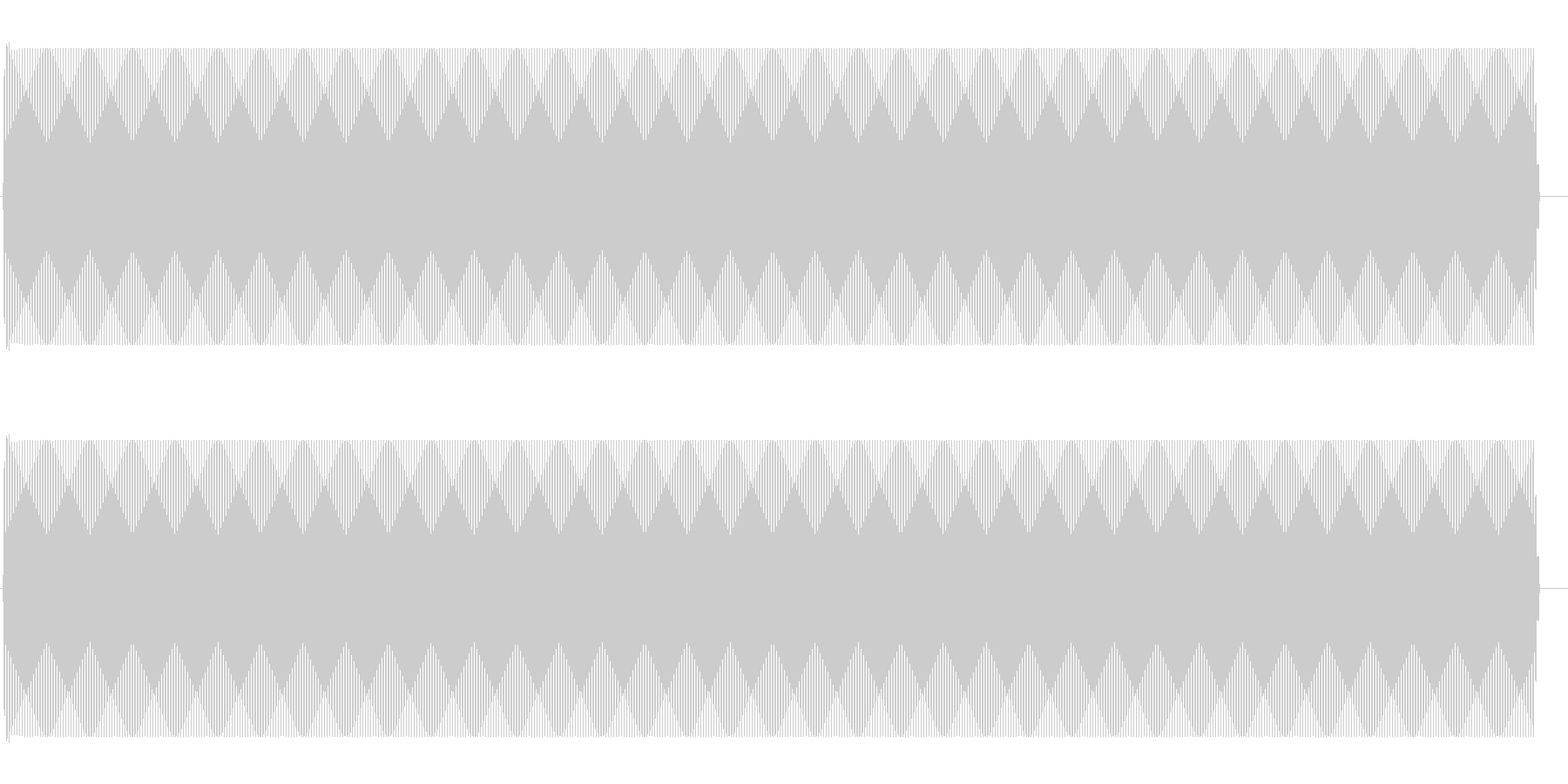 ジー(アンプから出るノイズ音)の未再生の波形