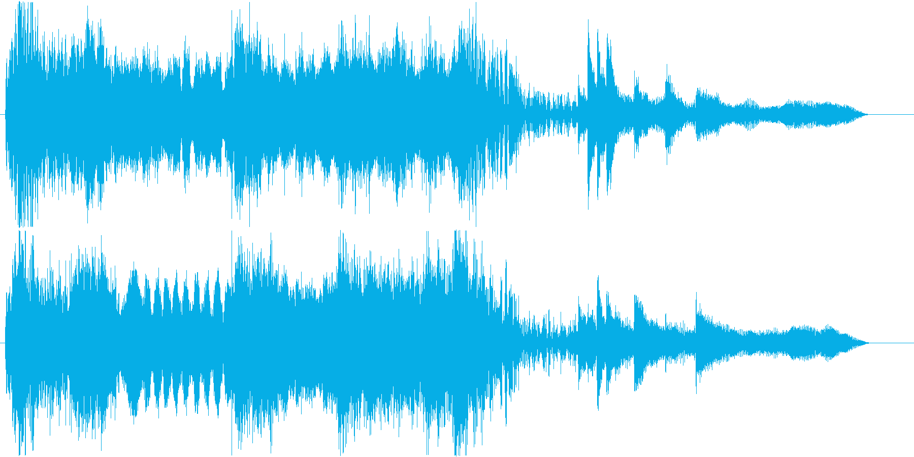 尺八を使用したオープニング曲の再生済みの波形