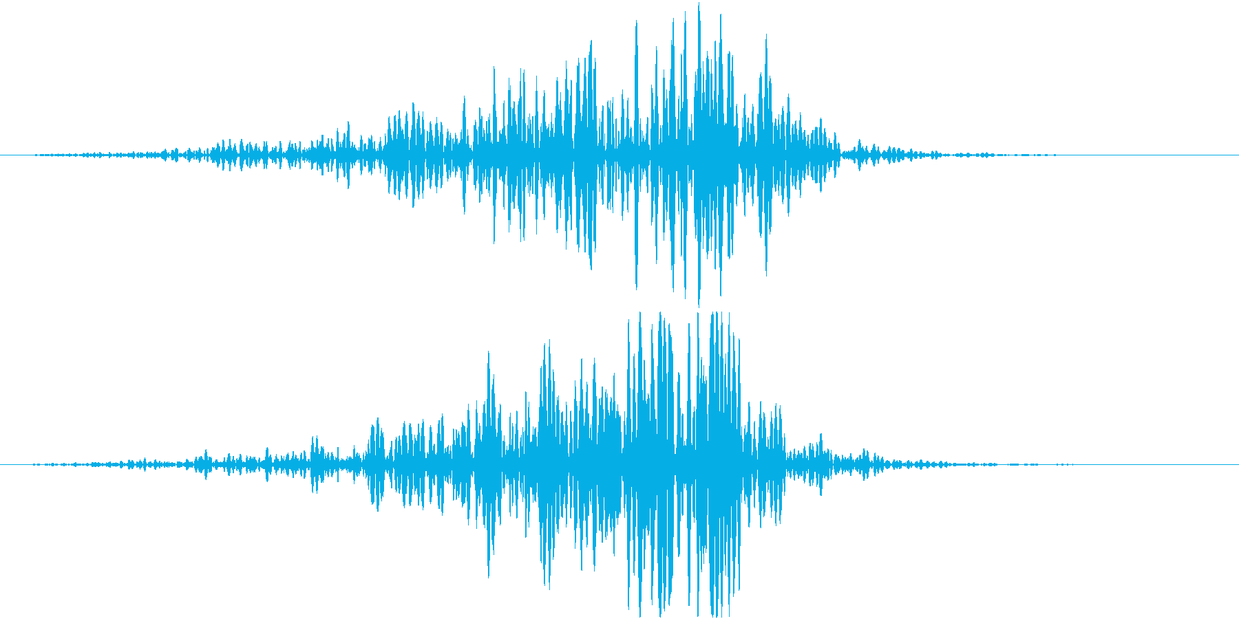 フォンオンオンオン(接近、余韻無し)の再生済みの波形