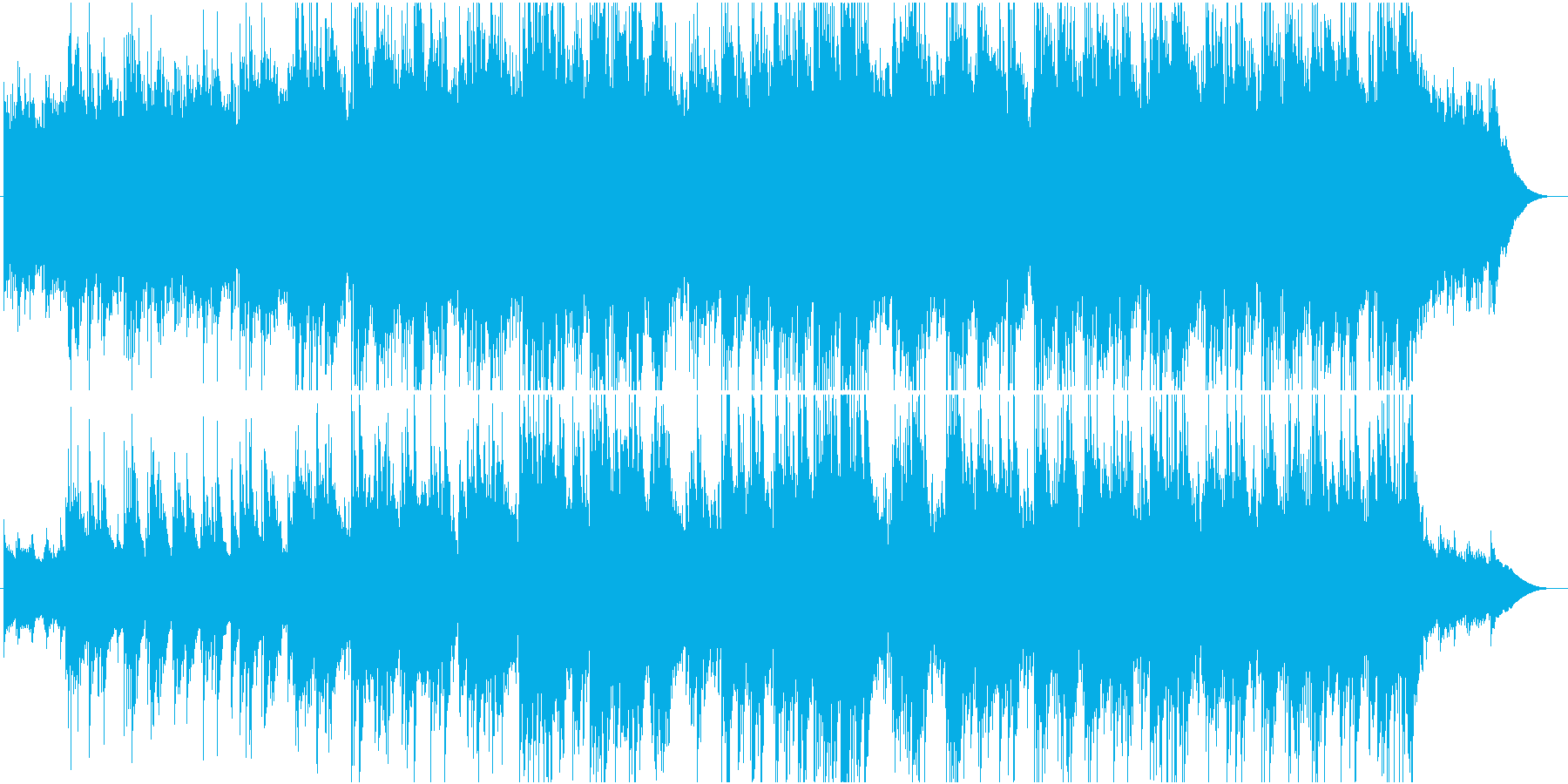 ゆったりとしたアコースティックギター曲の再生済みの波形