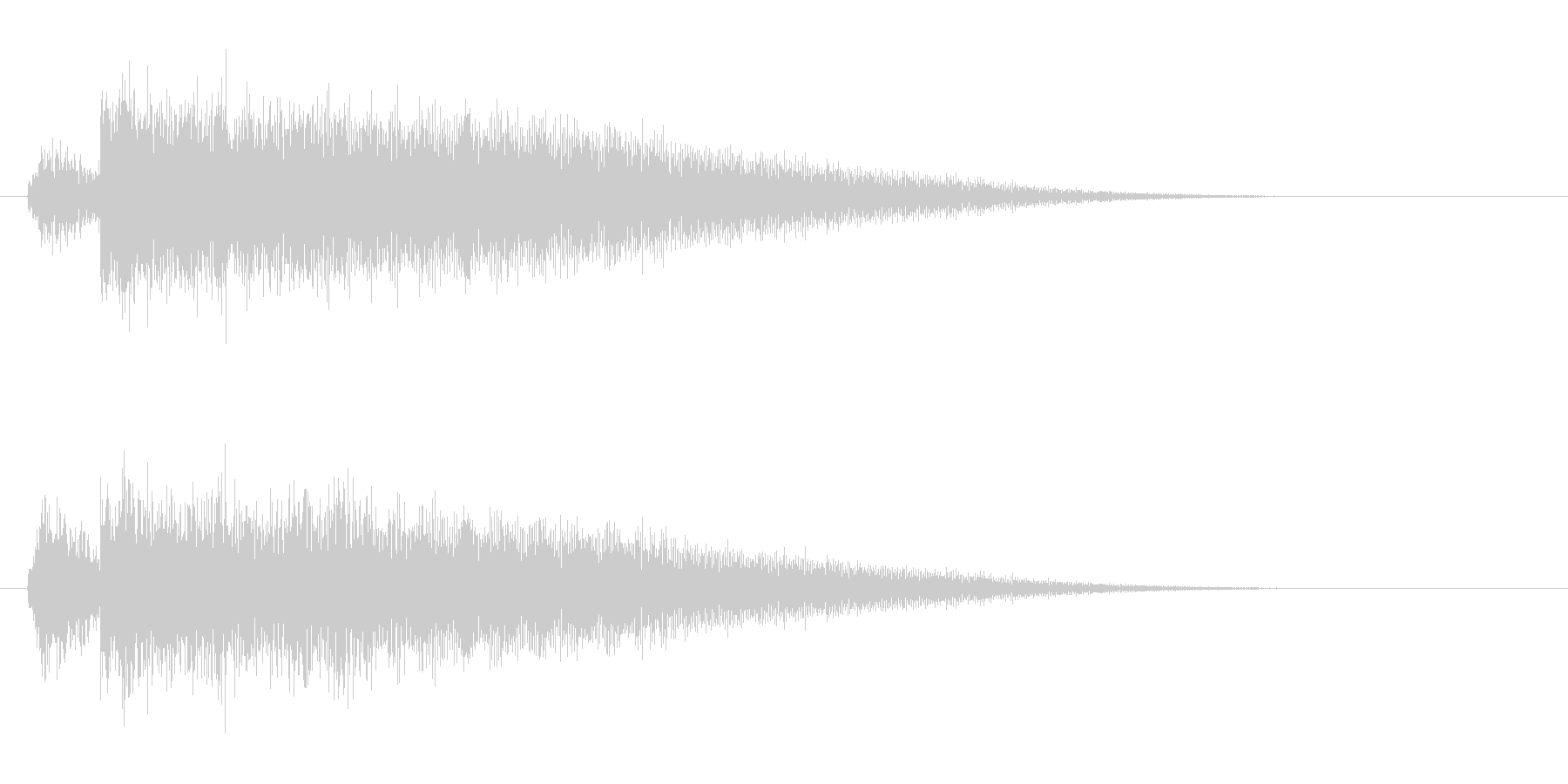 カキーン(高めの音)の未再生の波形