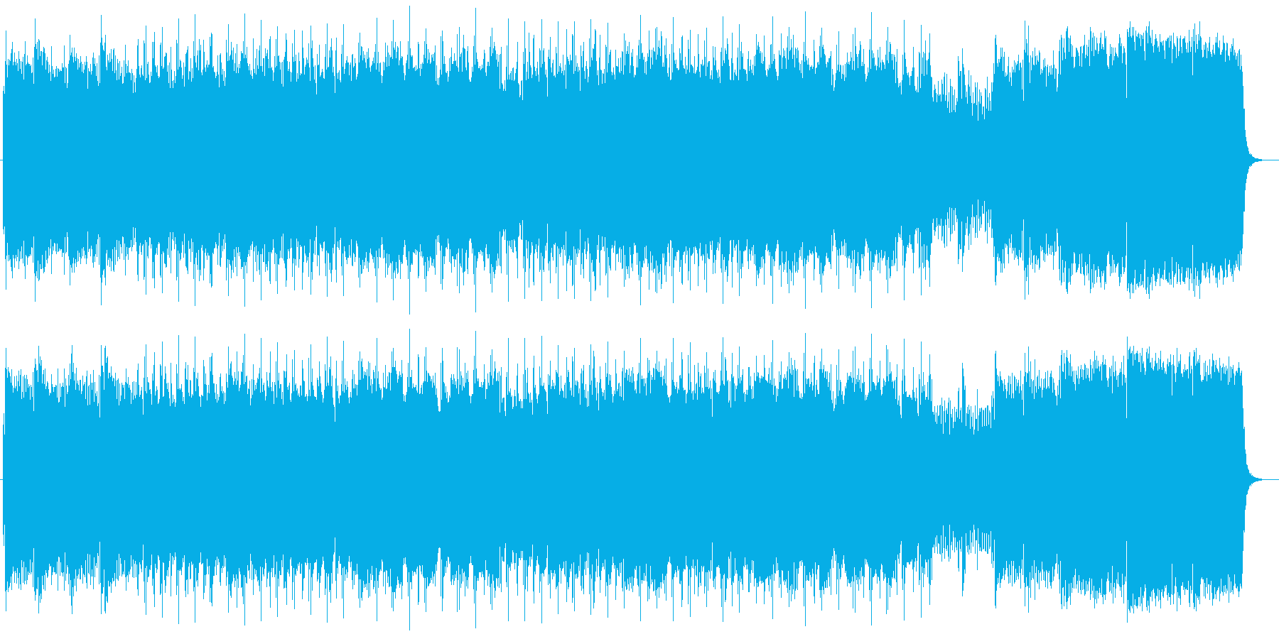壮大な景色を連想させるシンセ曲の再生済みの波形