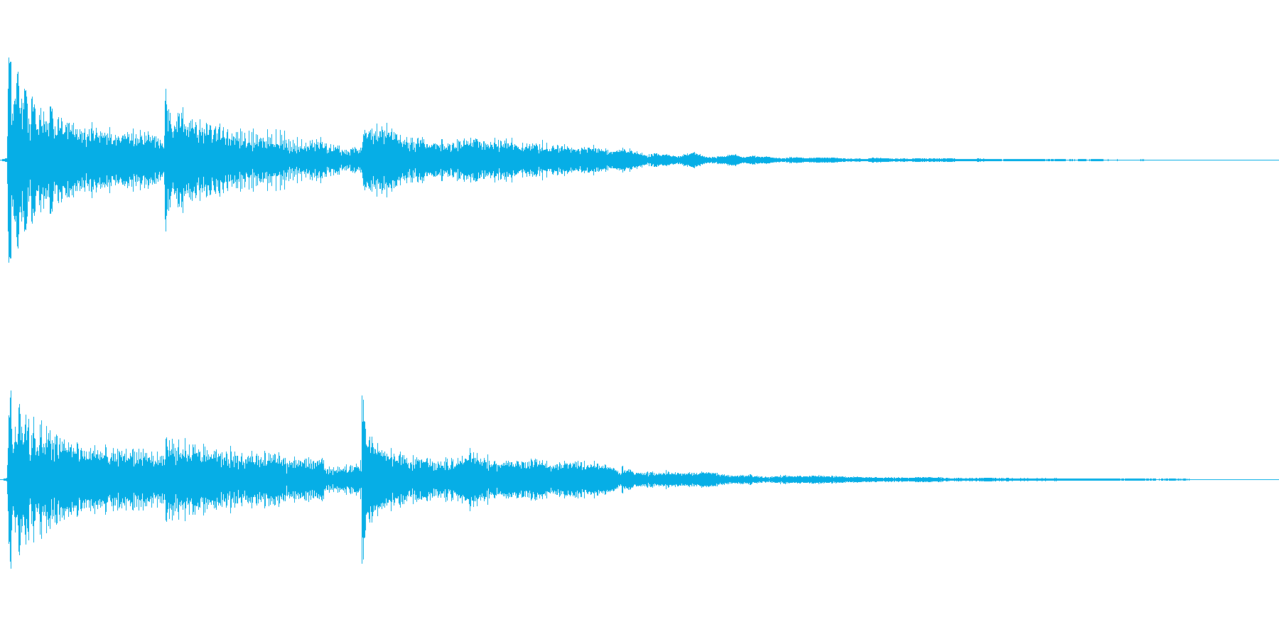和風クリック音源ワンポイント効果音の再生済みの波形