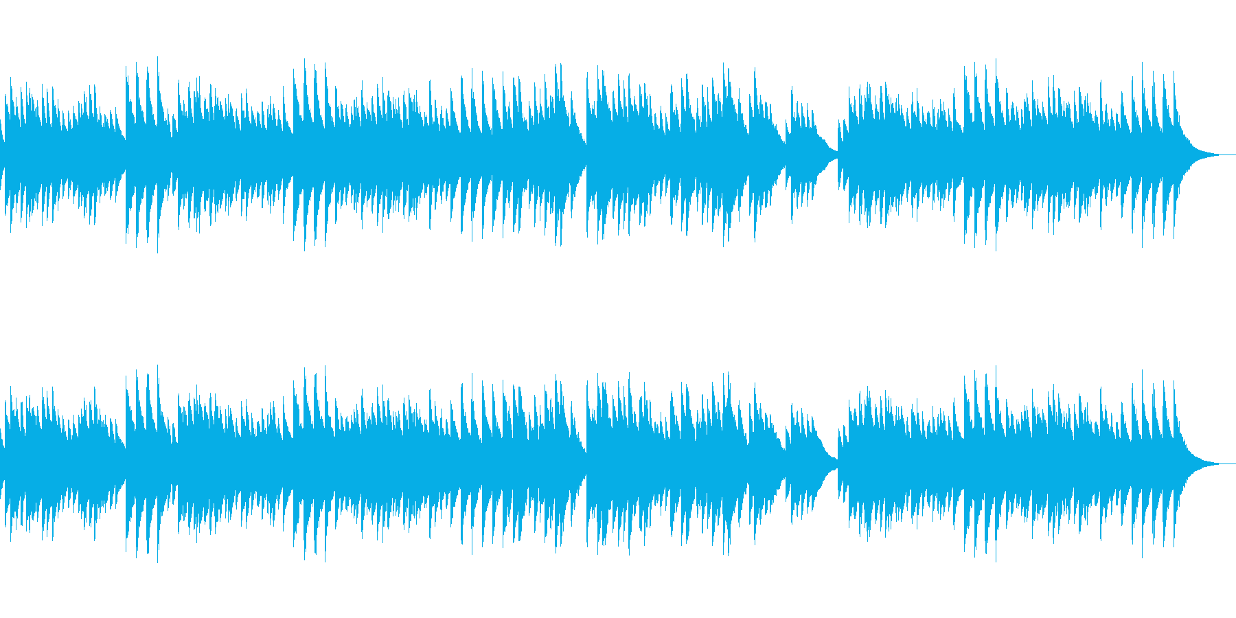 ちょっとせつないオルゴール曲の再生済みの波形
