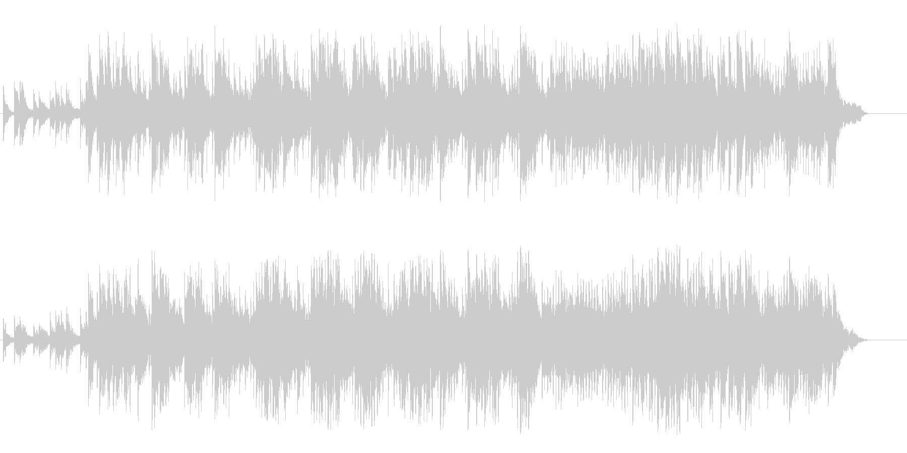 神秘的な環境音楽の未再生の波形