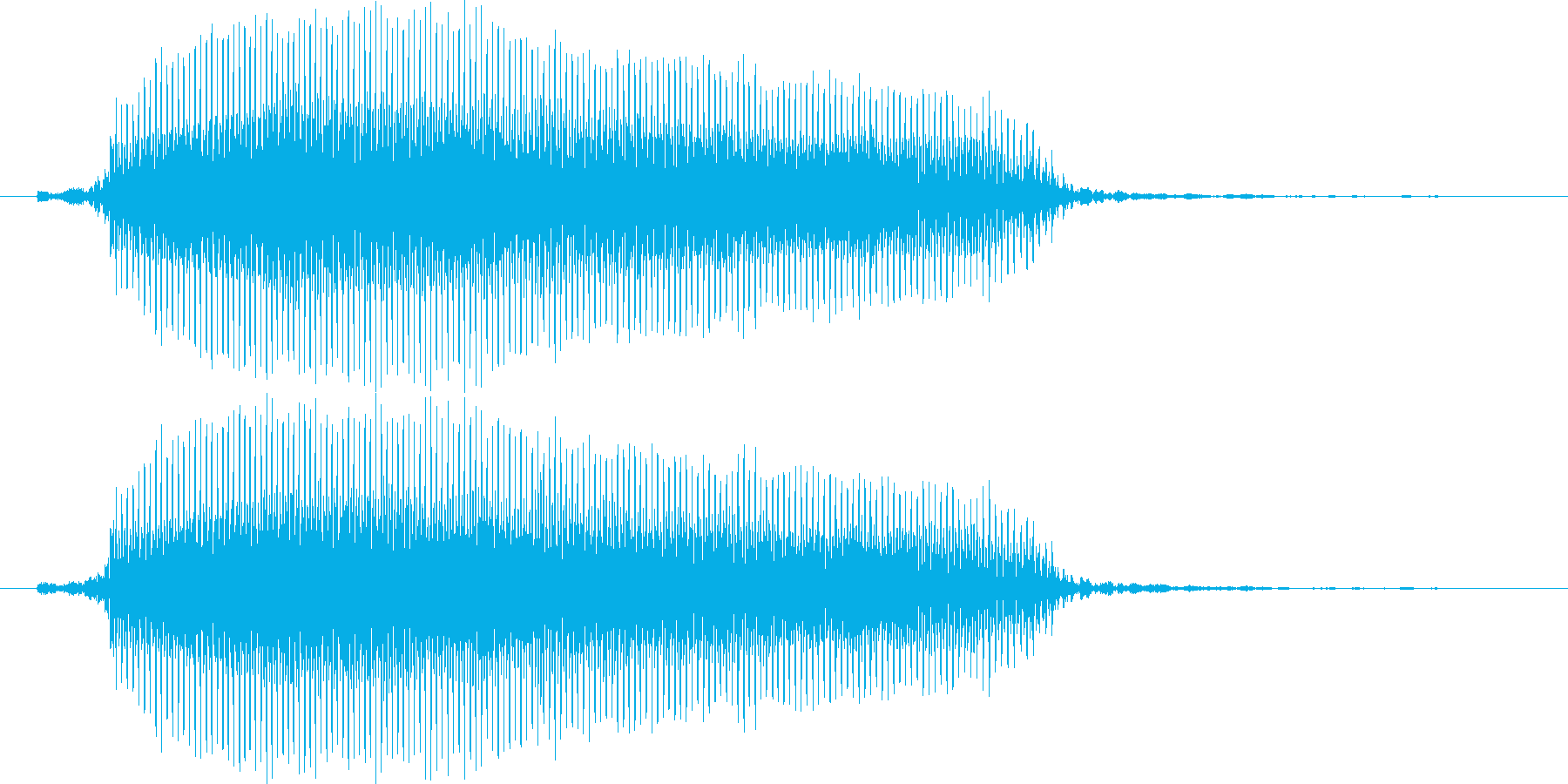 はーい(1歳児の生声です)の再生済みの波形