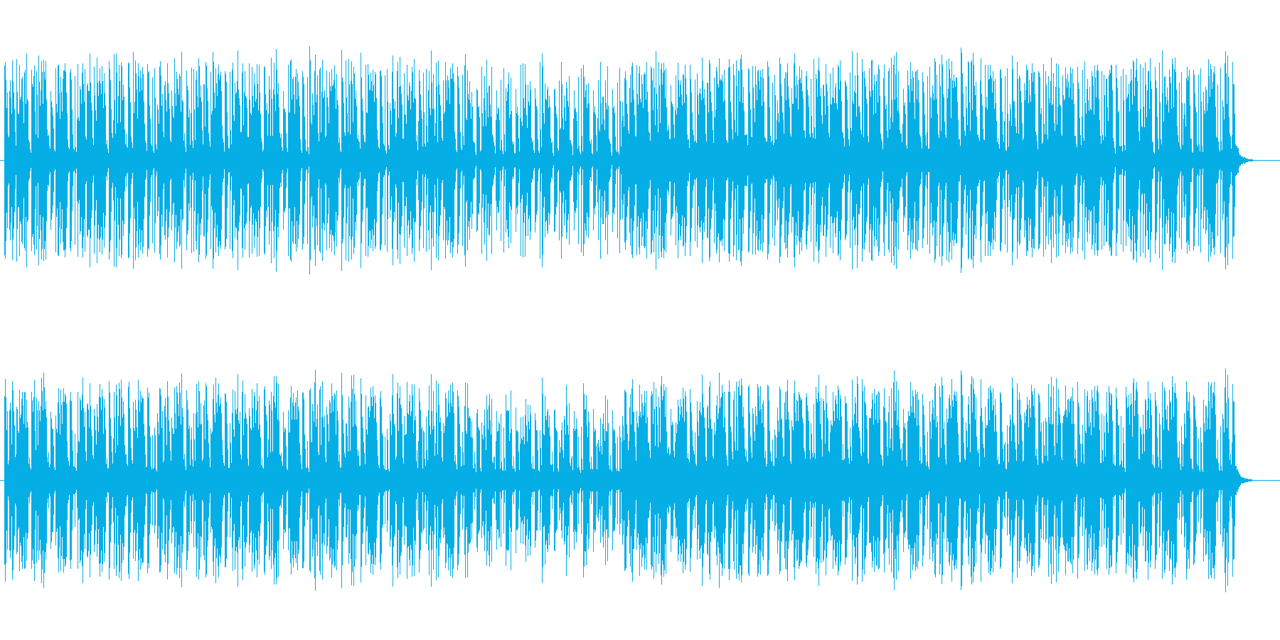 テンポよいほのぼのミュージックの再生済みの波形