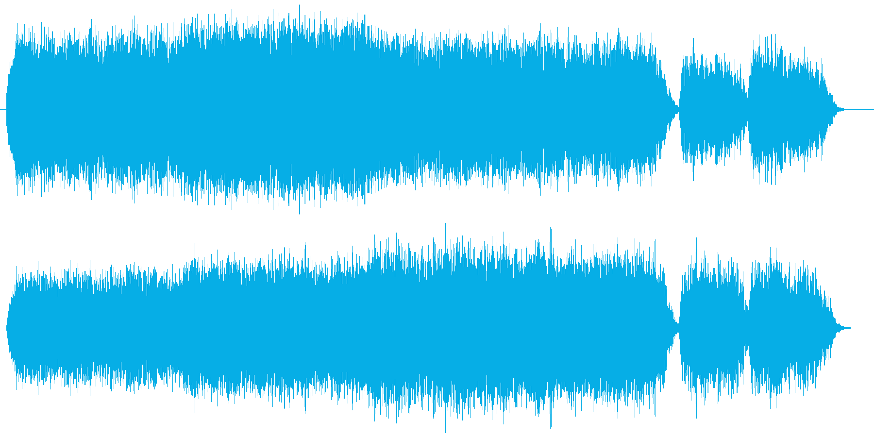 ちょっとホラーな耳障りな音の再生済みの波形