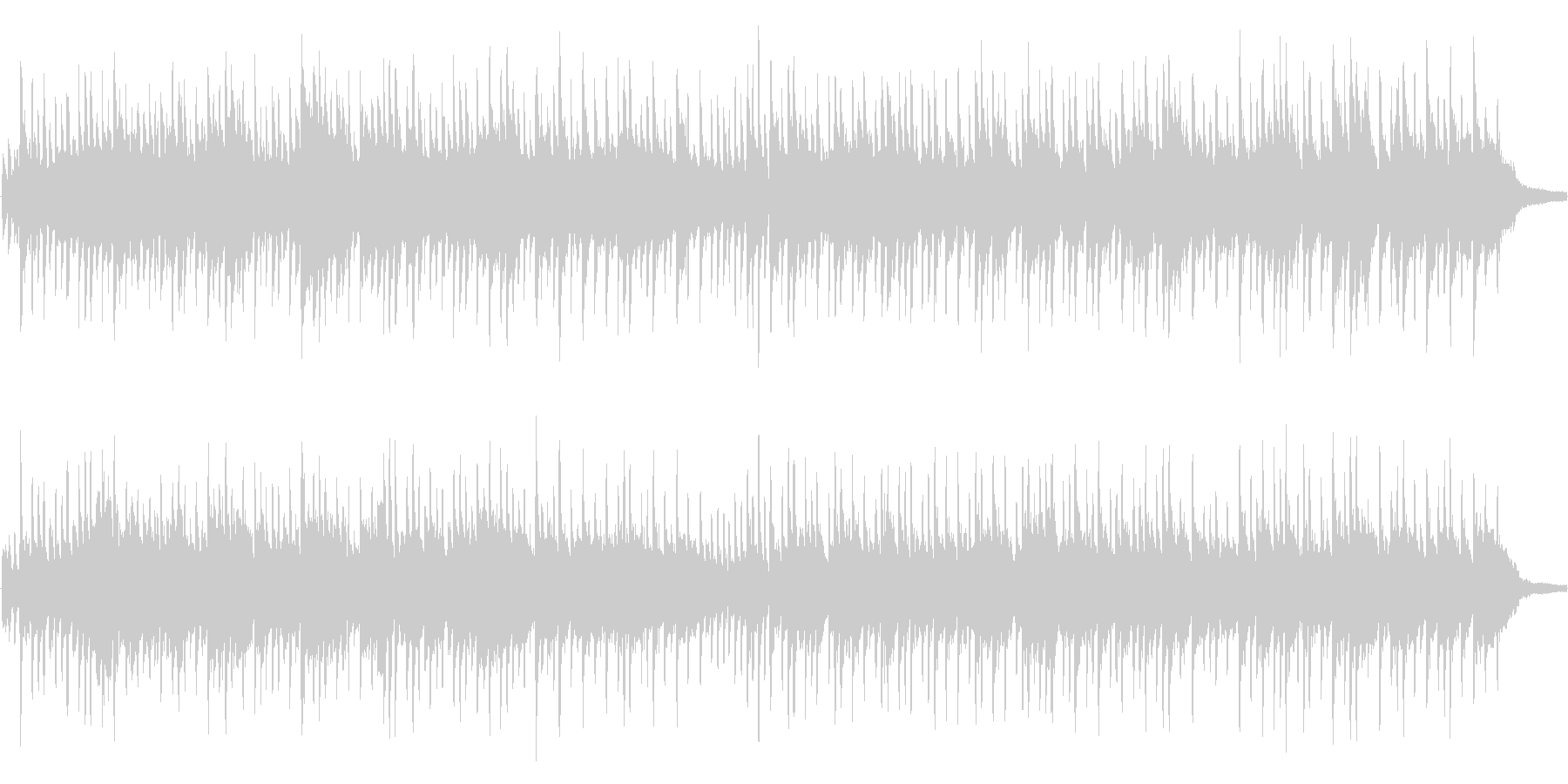 明るく暖かい雰囲気の曲の未再生の波形