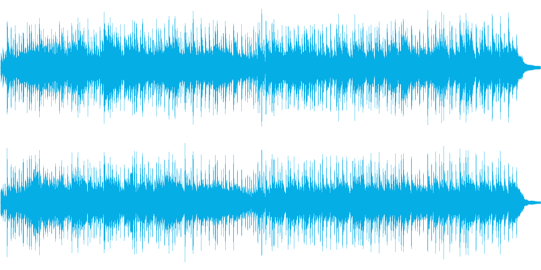 明るく暖かい雰囲気の曲の再生済みの波形