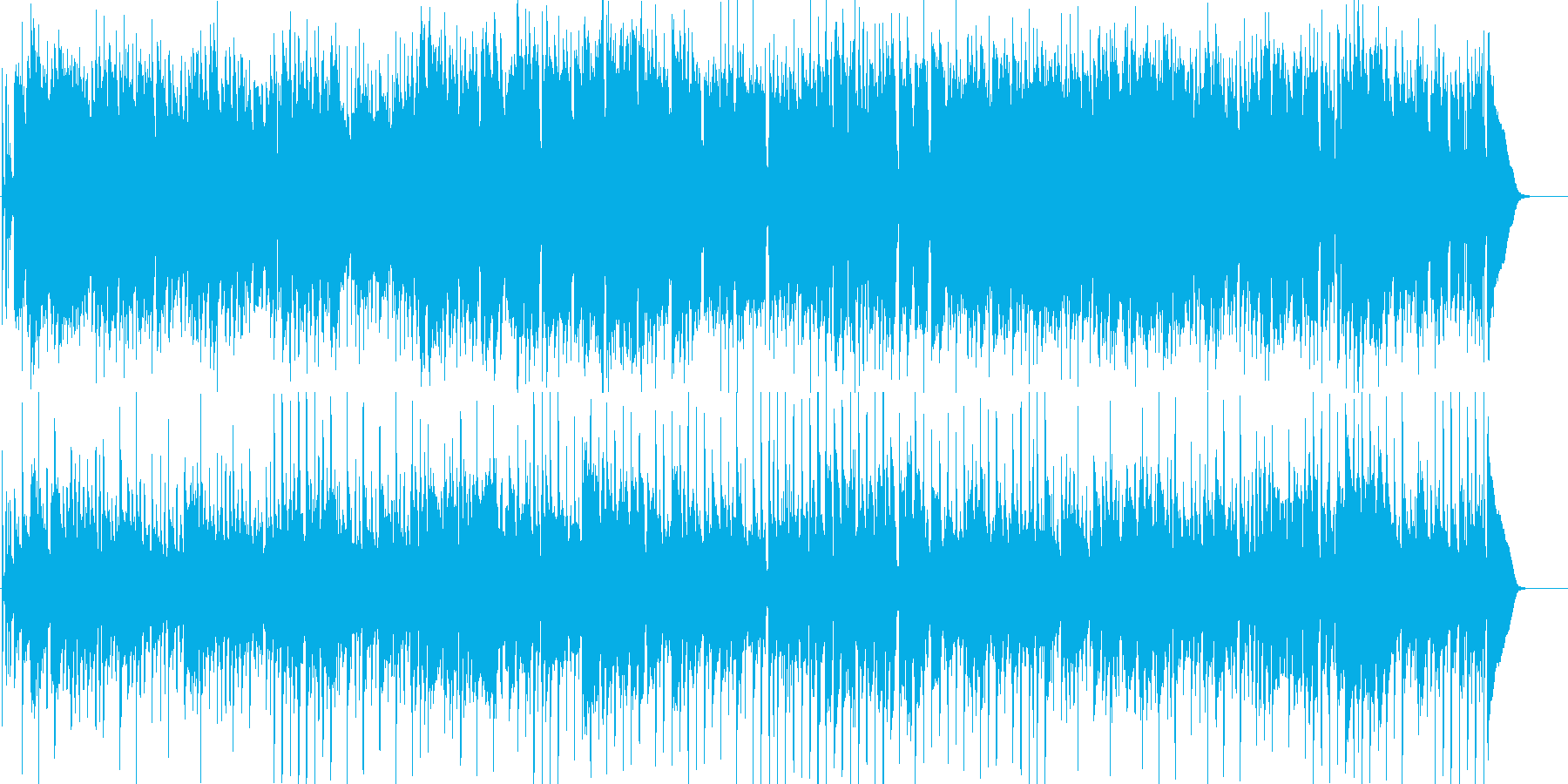 怪しげで淡々とした雰囲気のBGMの再生済みの波形