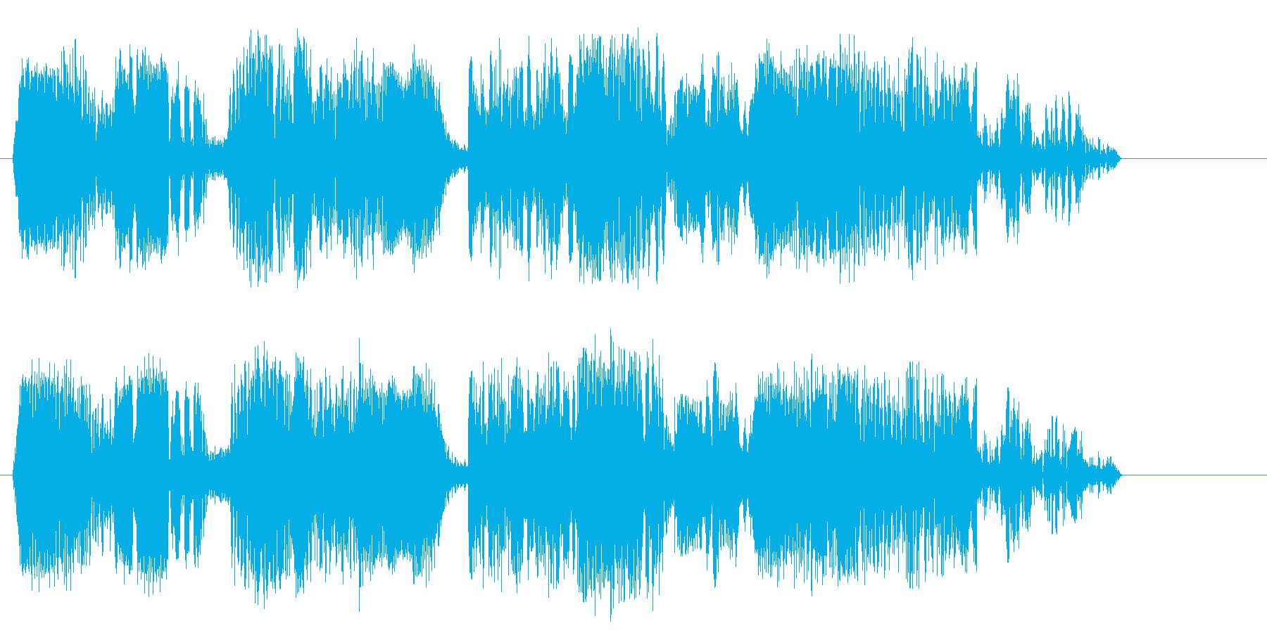 変身=トランスフォームのトリッキーな音源の再生済みの波形