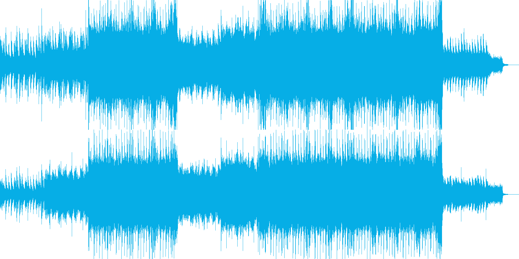 ピアノとストリングスの力強い曲です。フ…の再生済みの波形