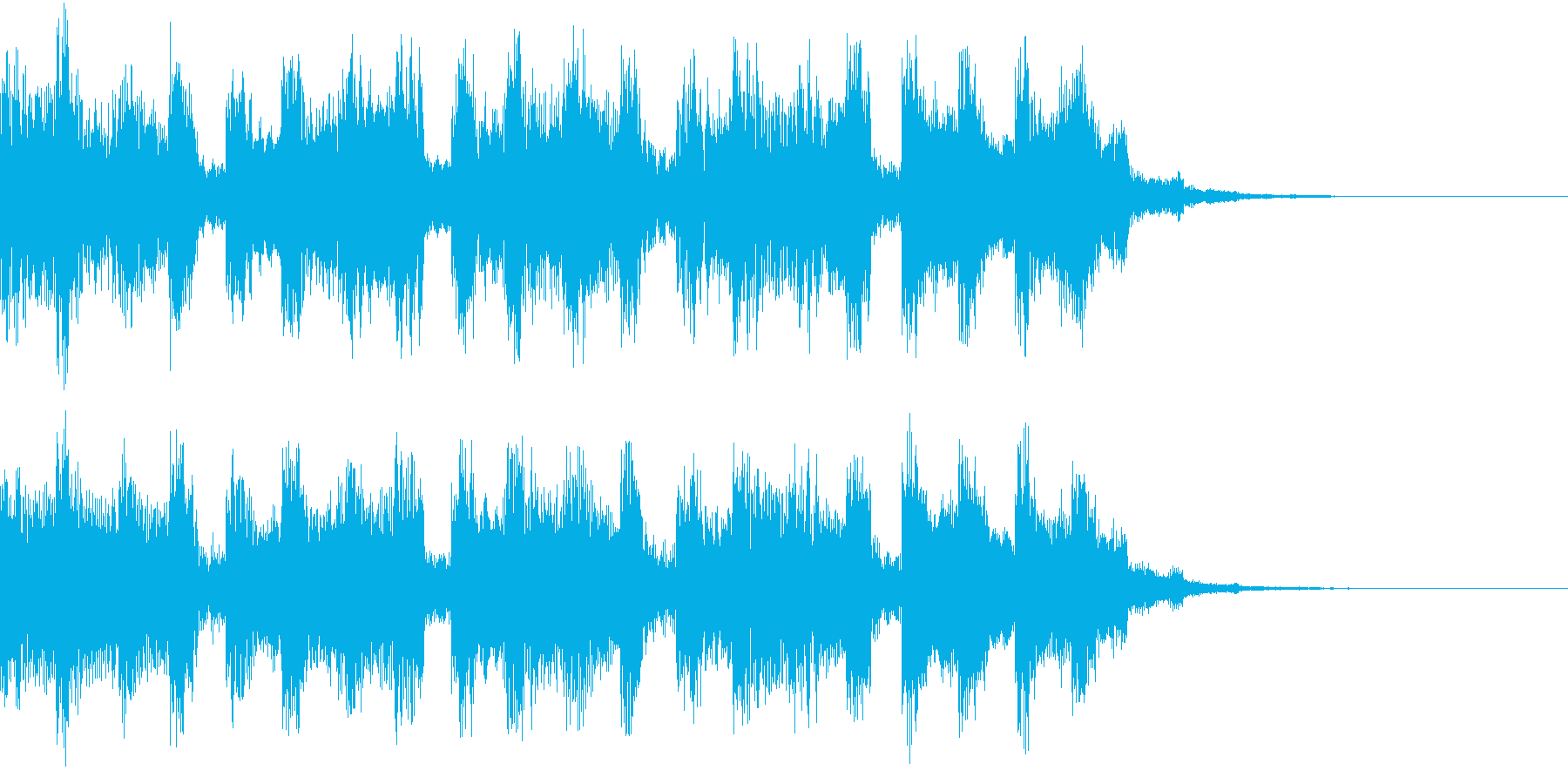 疾走感があるシンセ音のシンセ曲の再生済みの波形