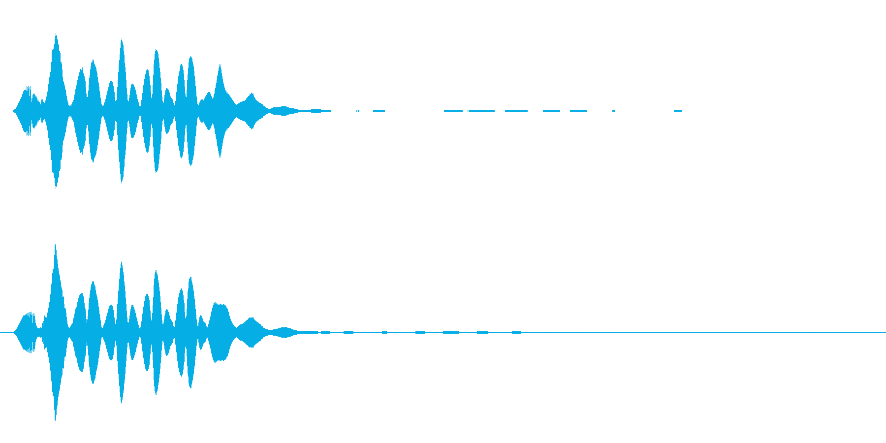 リーンという秋の虫の声の再生済みの波形