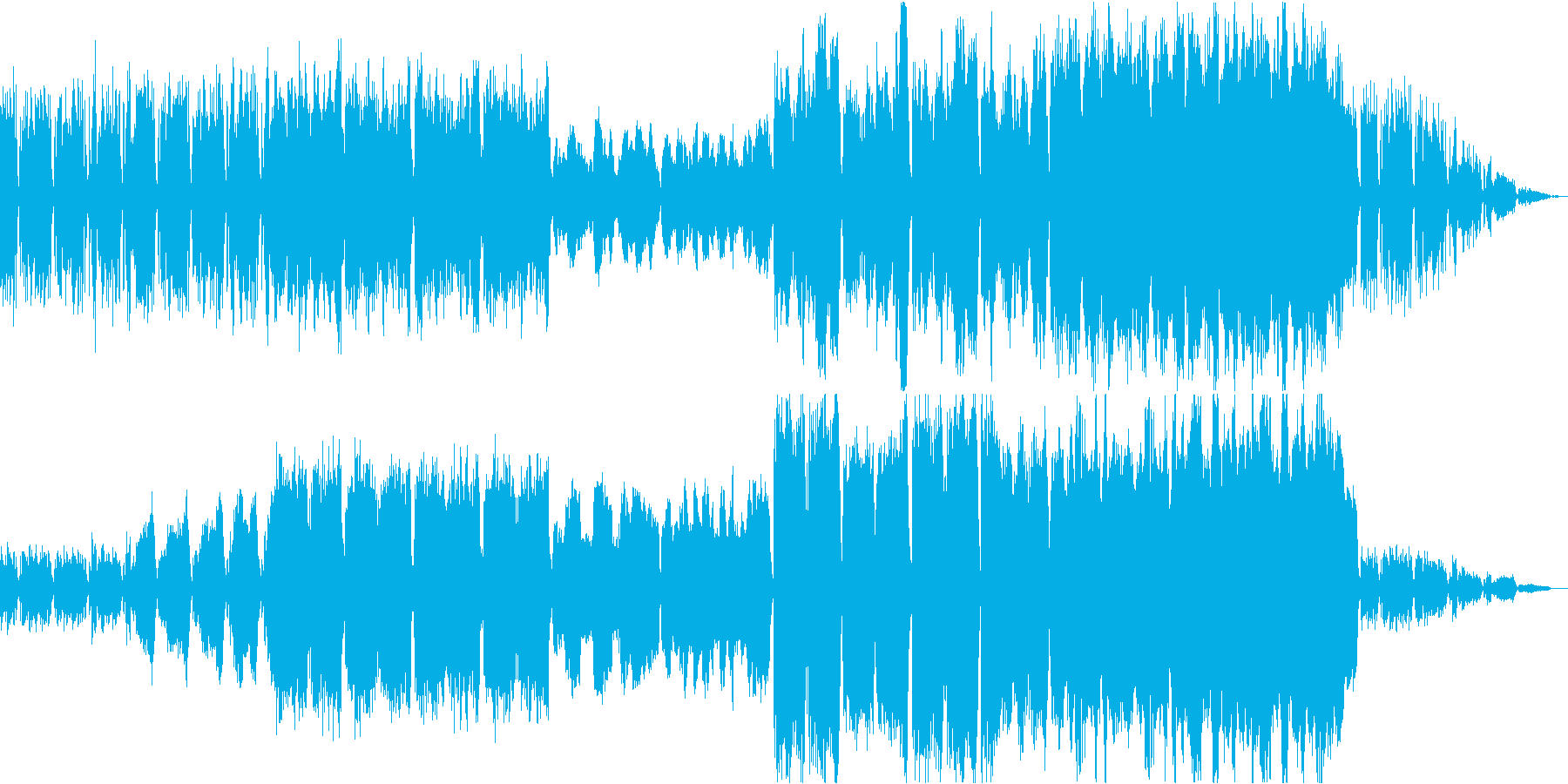 晴れた日の爽やかさをイメージした楽曲の再生済みの波形