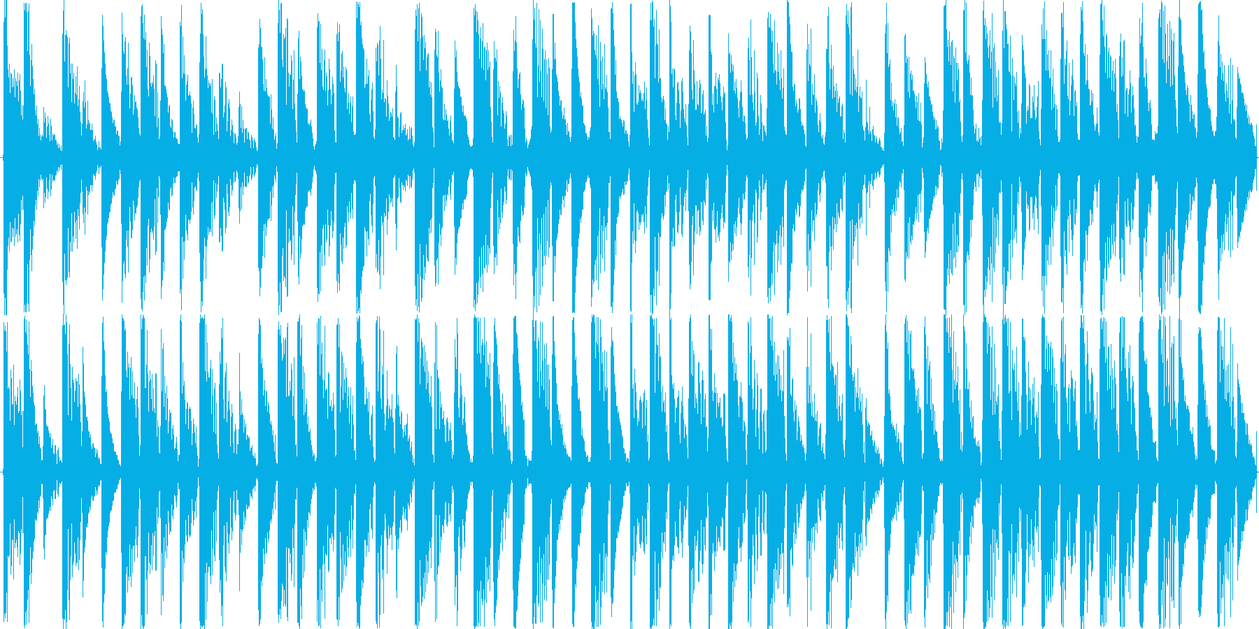 電子的な音で繰り返される楽曲です。の再生済みの波形