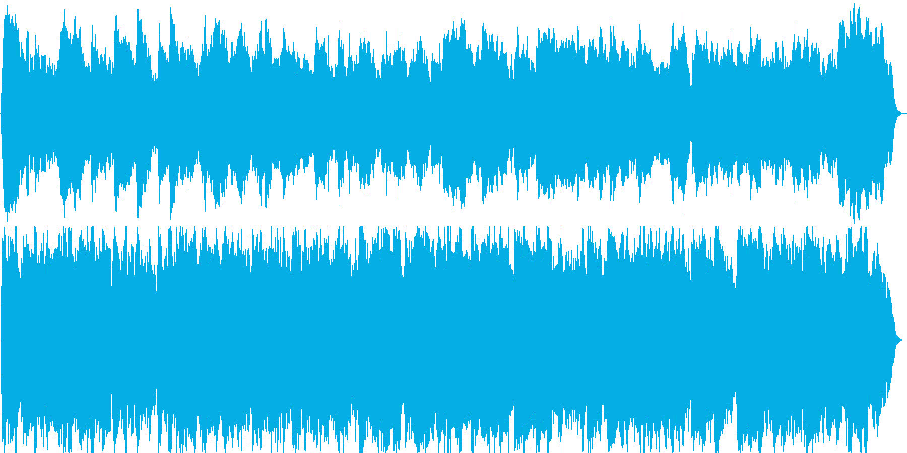 オルガン曲 3声曲 バロック調 約1分の再生済みの波形