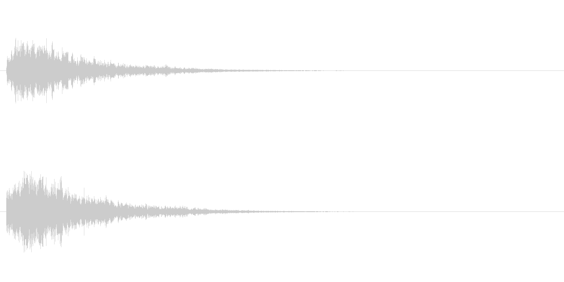 凍りつくイメージの音ですの未再生の波形
